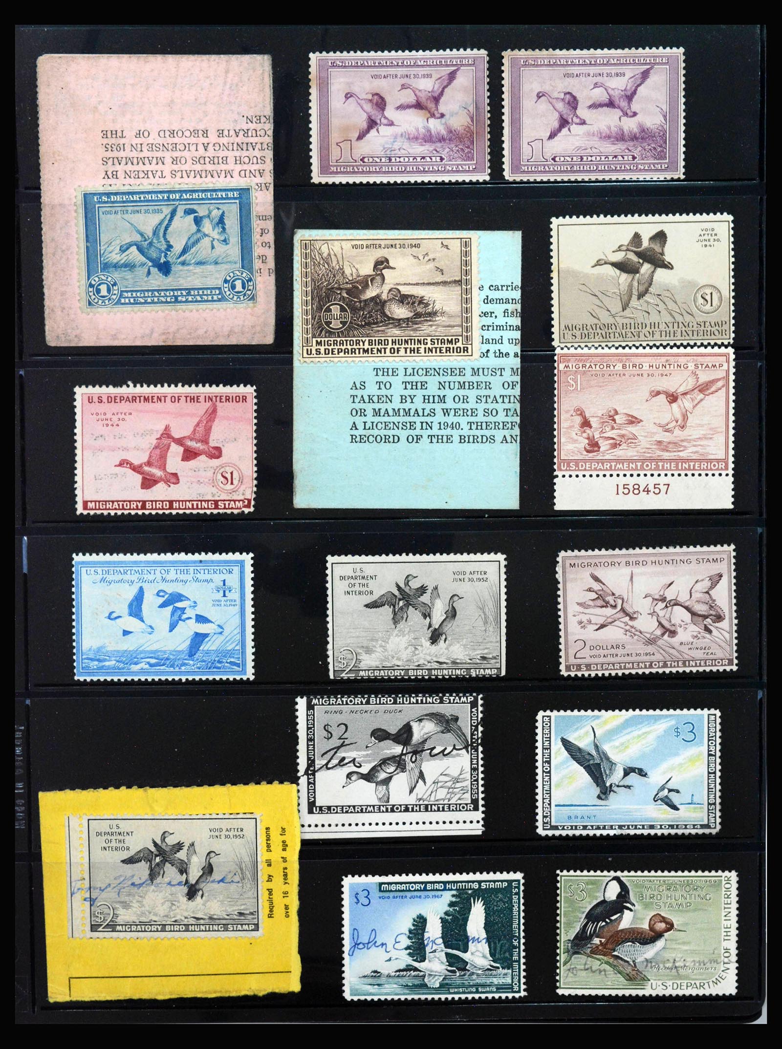 40119 0001 - Stamp collection 40119 USA Duckstamps 1934-2002.