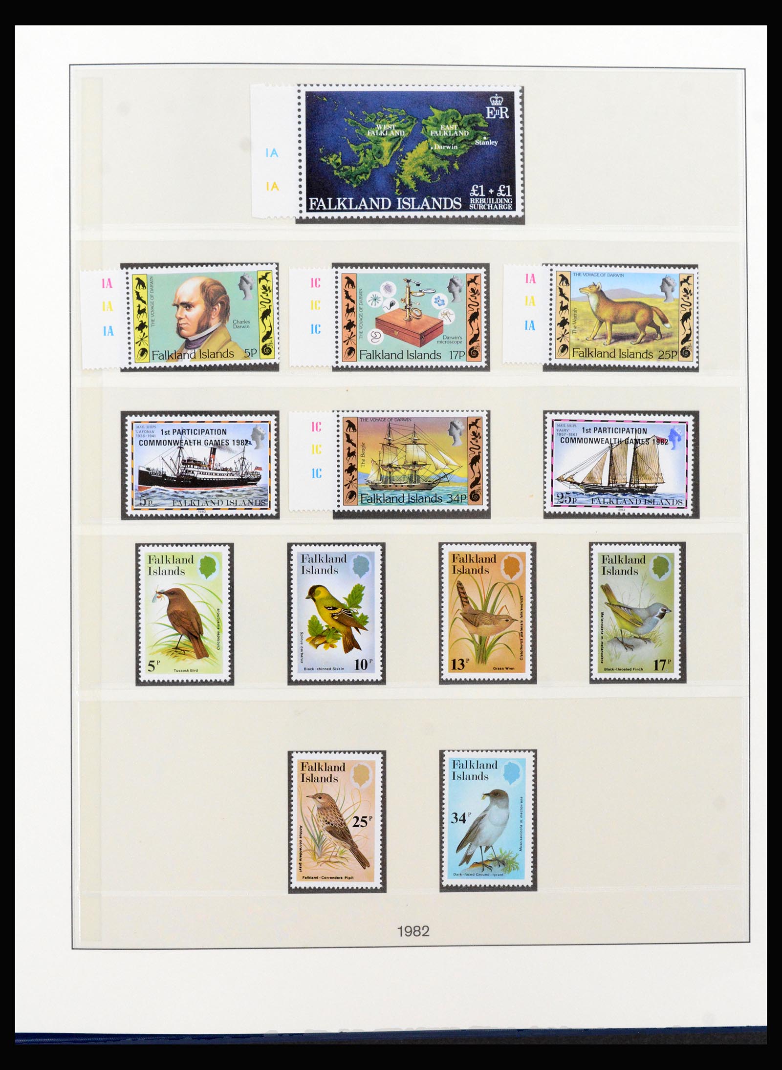 40122 0013 - Stamp collection 40122 Falkland Islands 1968-1998.