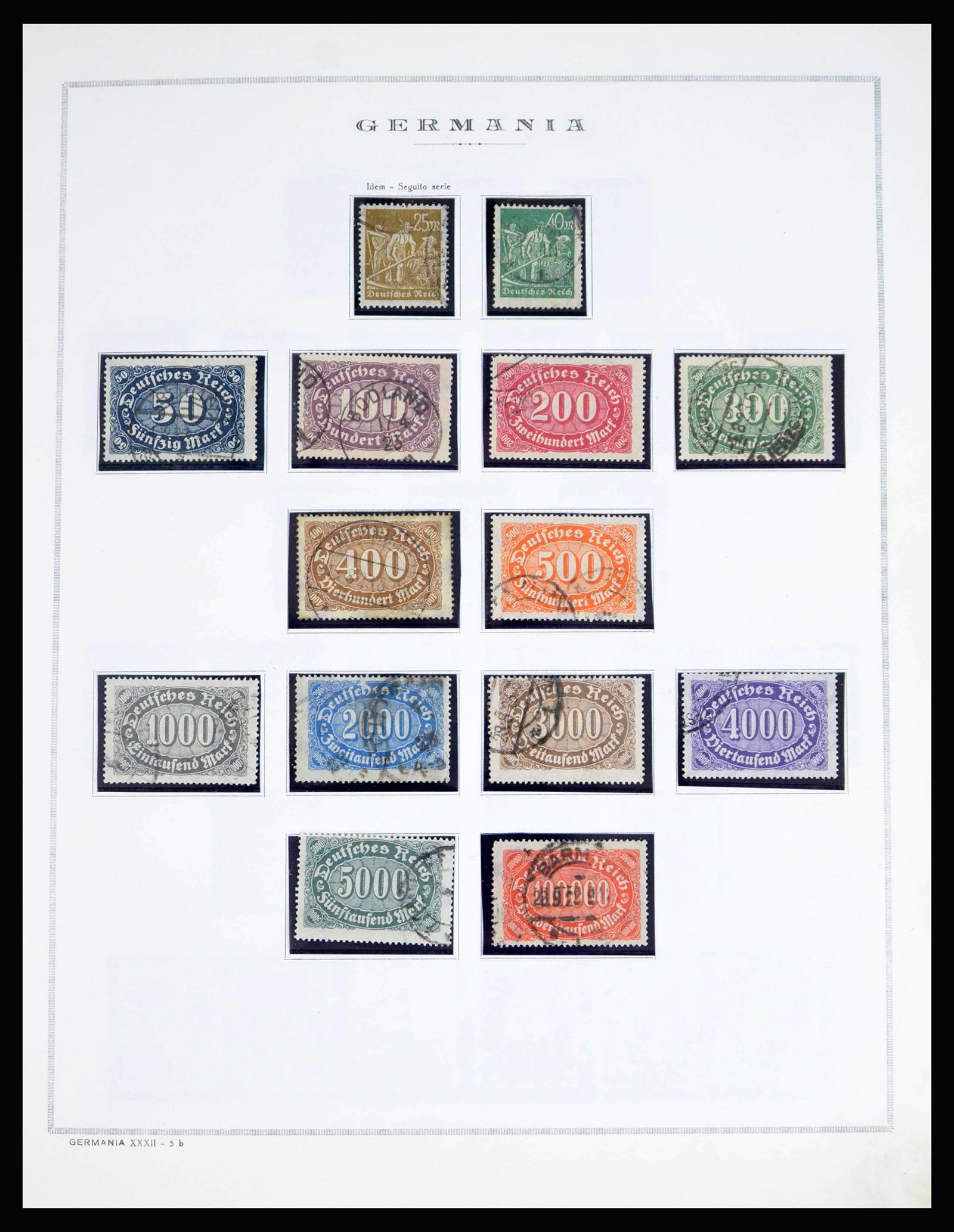 40125 0009 - Stamp collection 40125 German Reich complete 1872-1945.