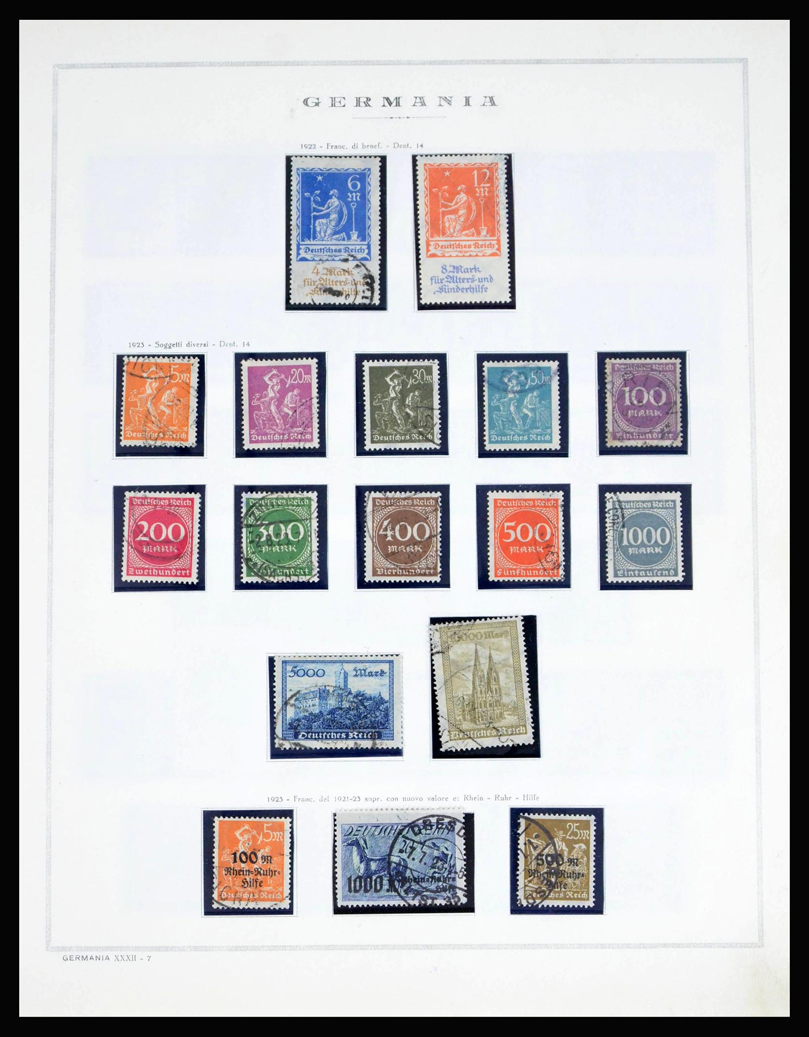 40125 0012 - Stamp collection 40125 German Reich complete 1872-1945.