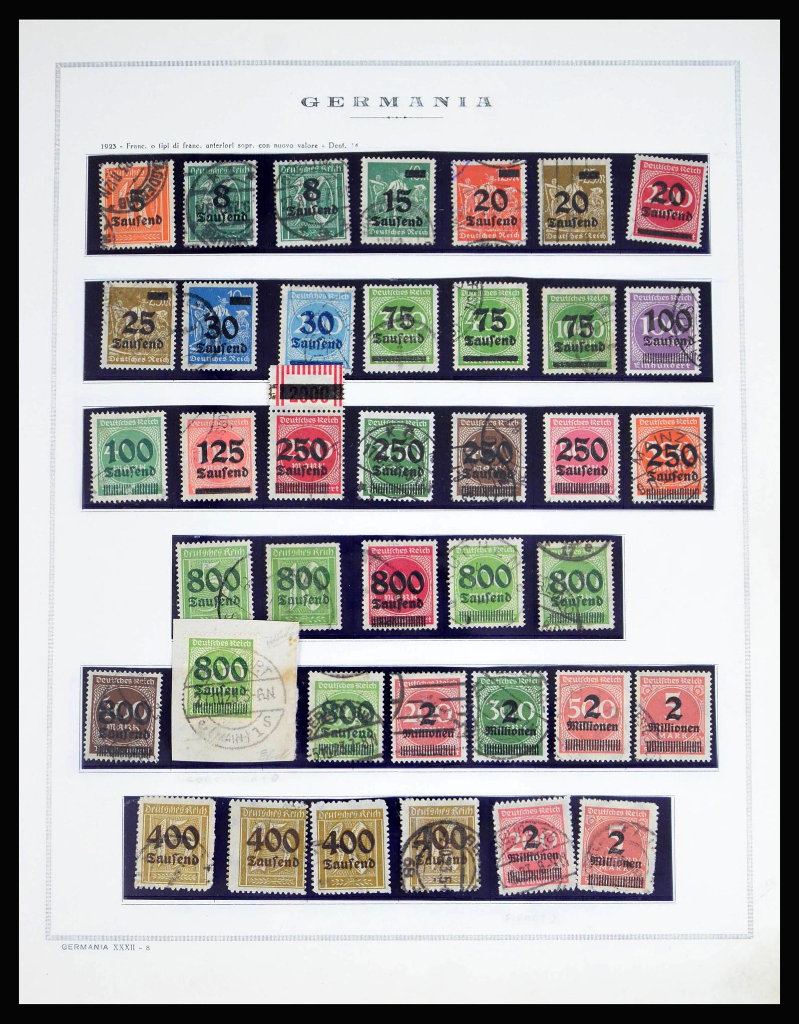 40125 0013 - Stamp collection 40125 German Reich complete 1872-1945.