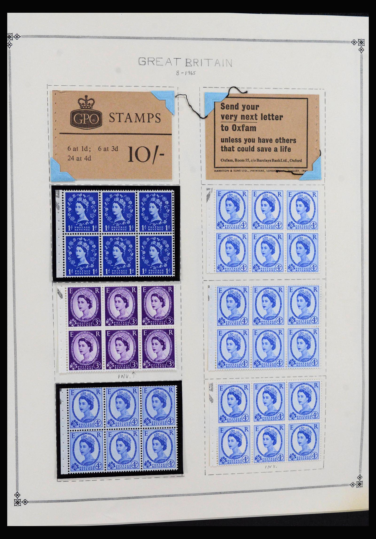 40128 0002 - Stamp collection 40128 Great Britain stamp booklets 1965-1994.