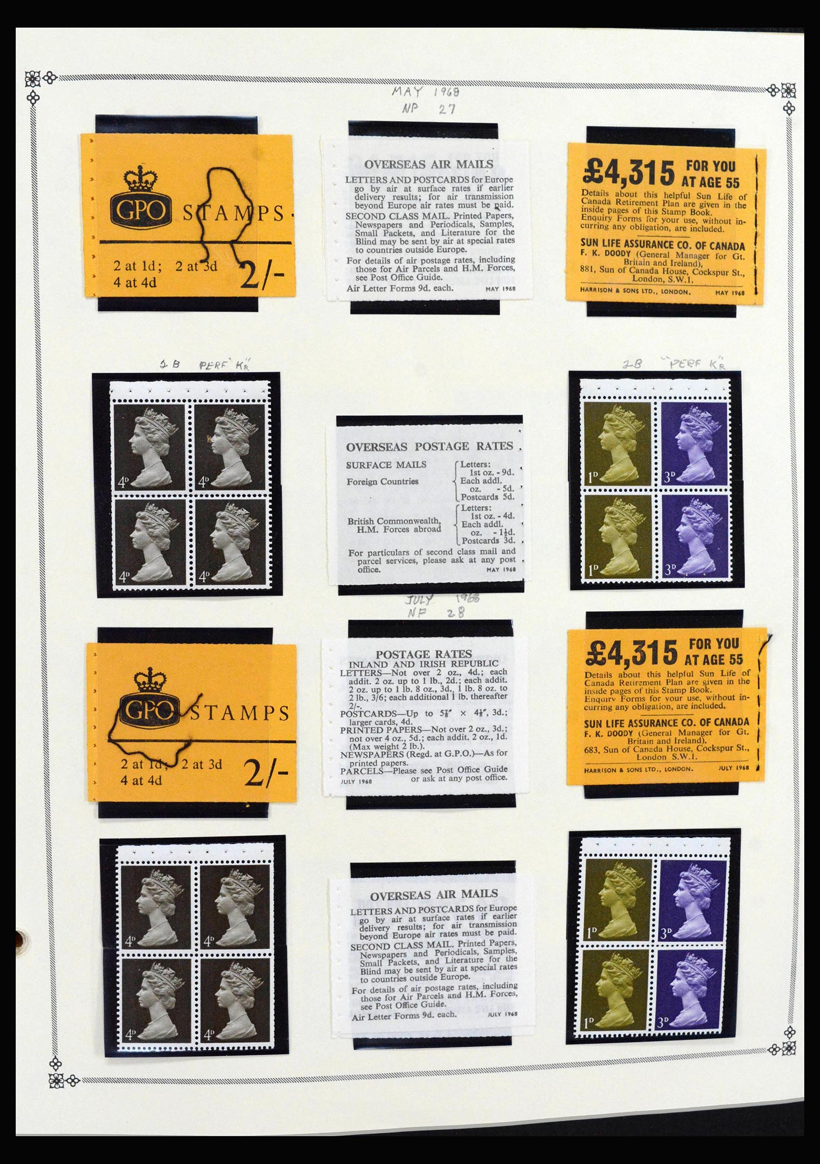 40128 0006 - Stamp collection 40128 Great Britain stamp booklets 1965-1994.