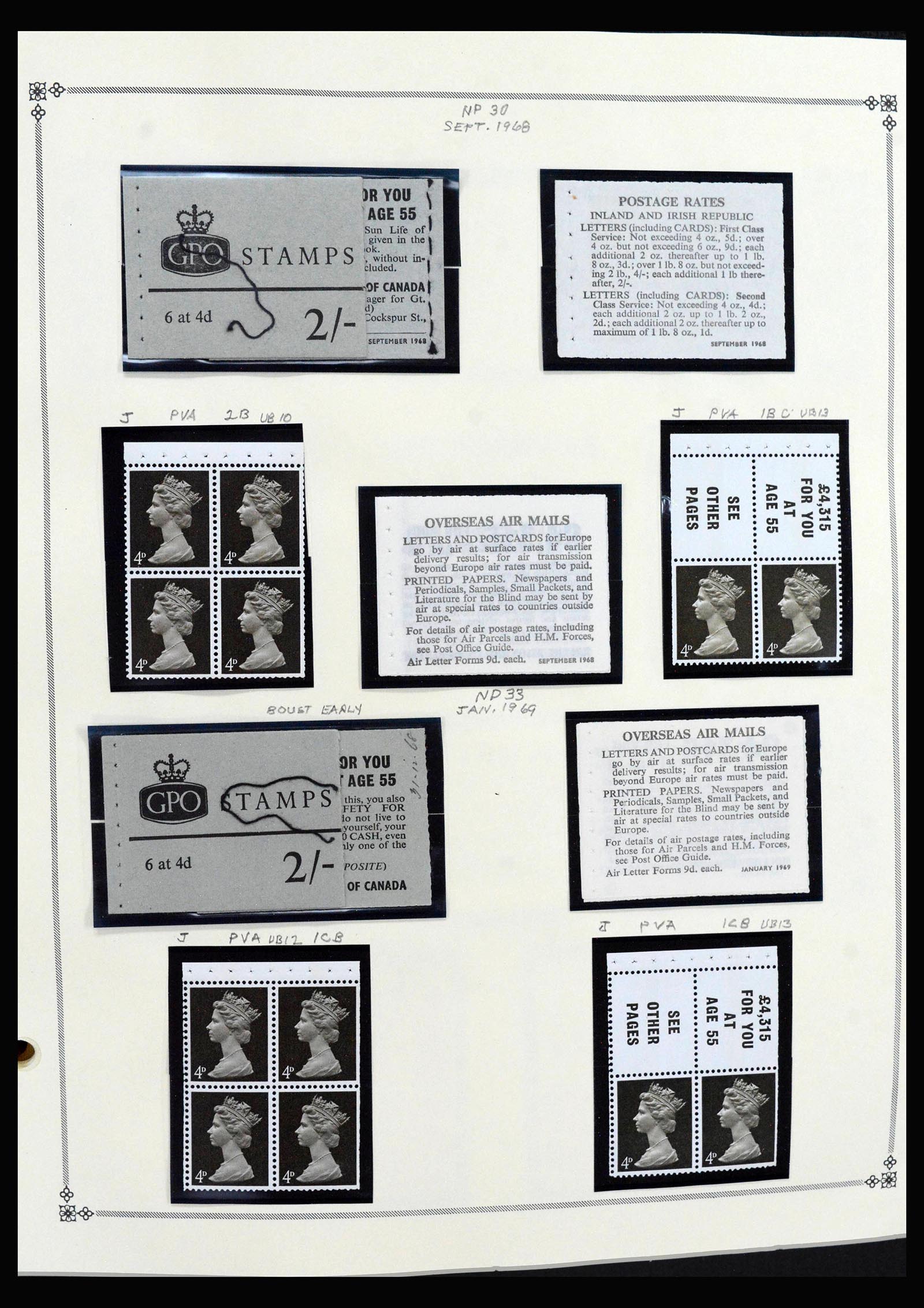 40128 0008 - Stamp collection 40128 Great Britain stamp booklets 1965-1994.