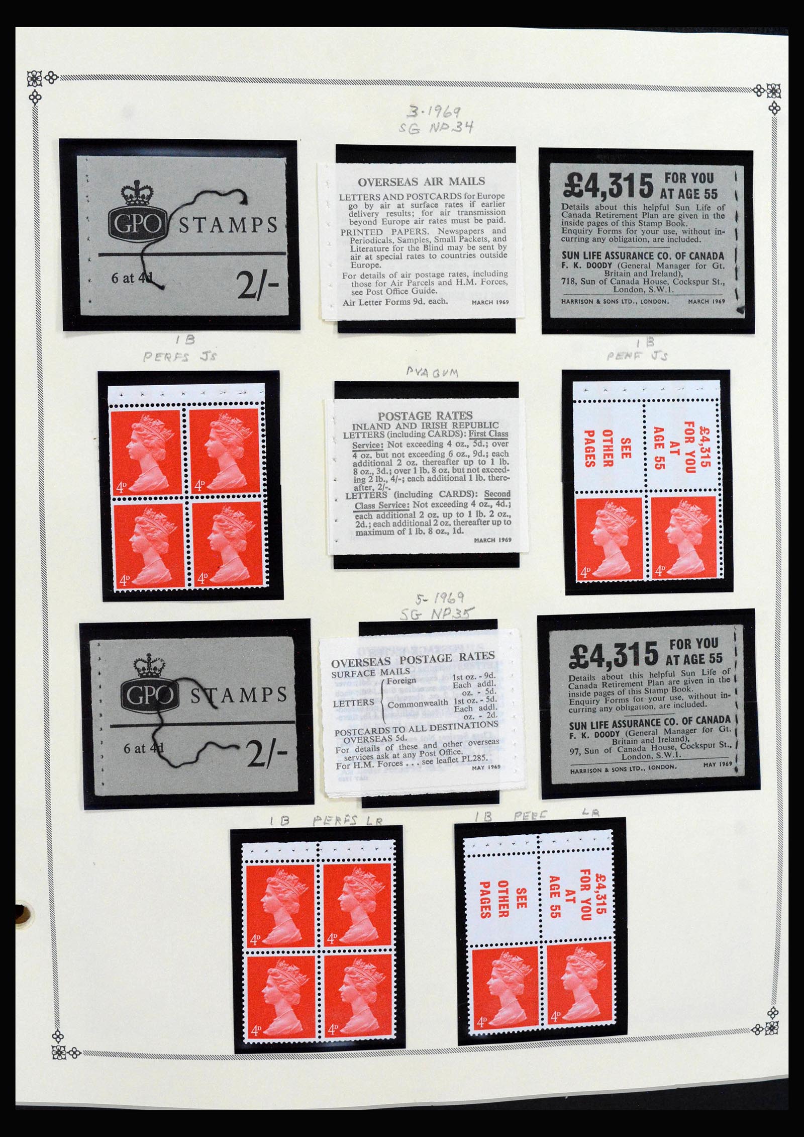 40128 0009 - Stamp collection 40128 Great Britain stamp booklets 1965-1994.