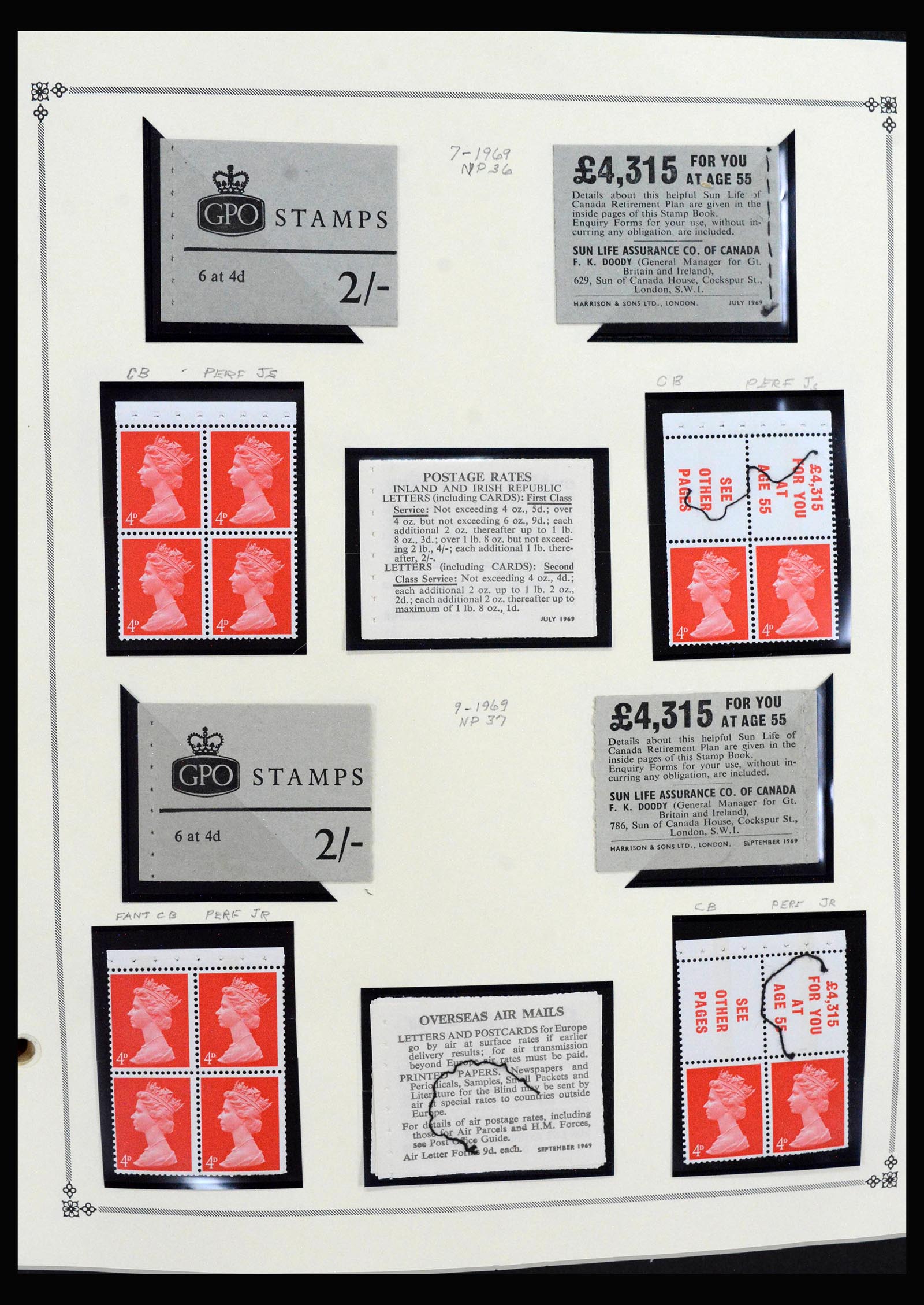 40128 0010 - Stamp collection 40128 Great Britain stamp booklets 1965-1994.