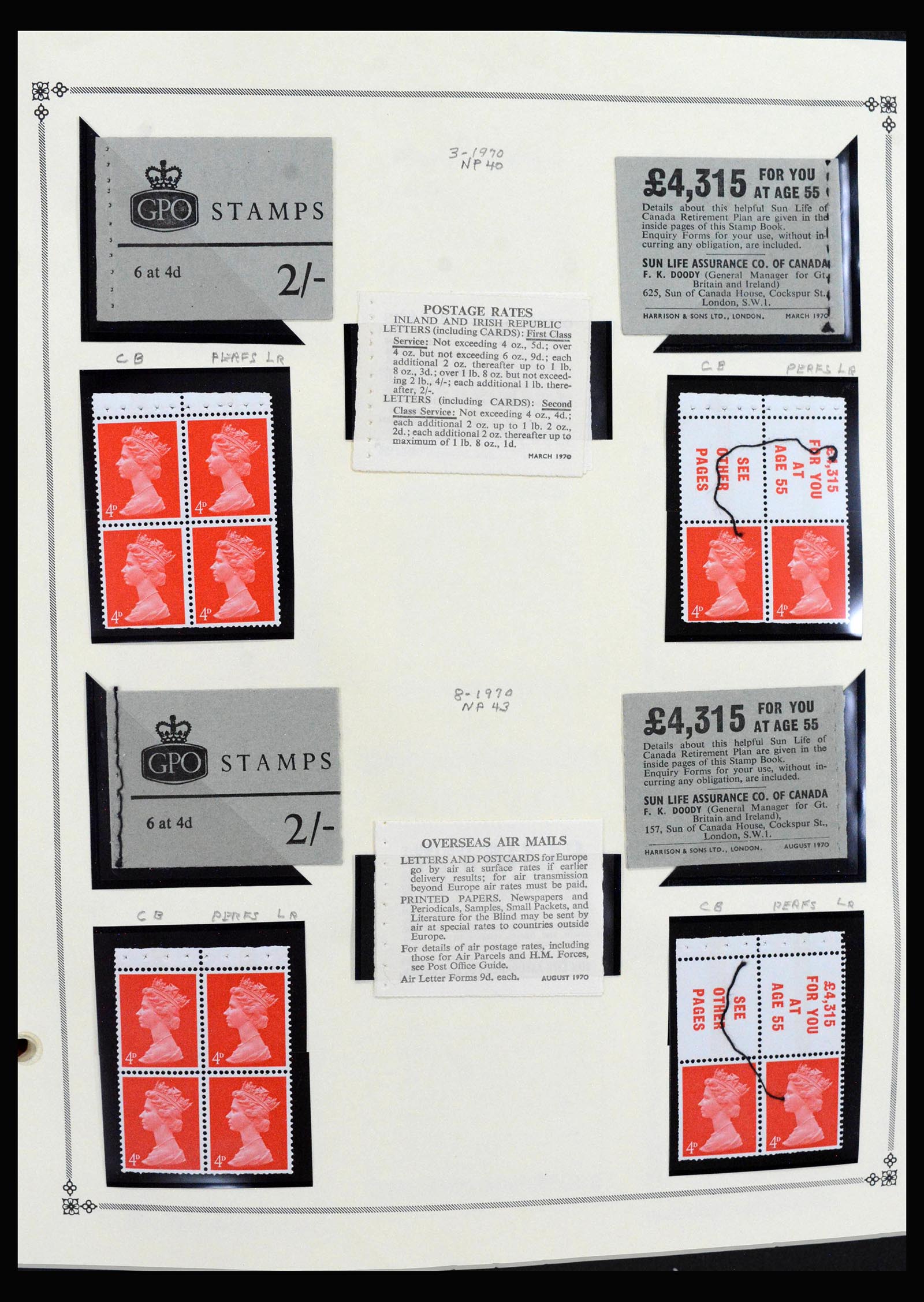 40128 0012 - Stamp collection 40128 Great Britain stamp booklets 1965-1994.