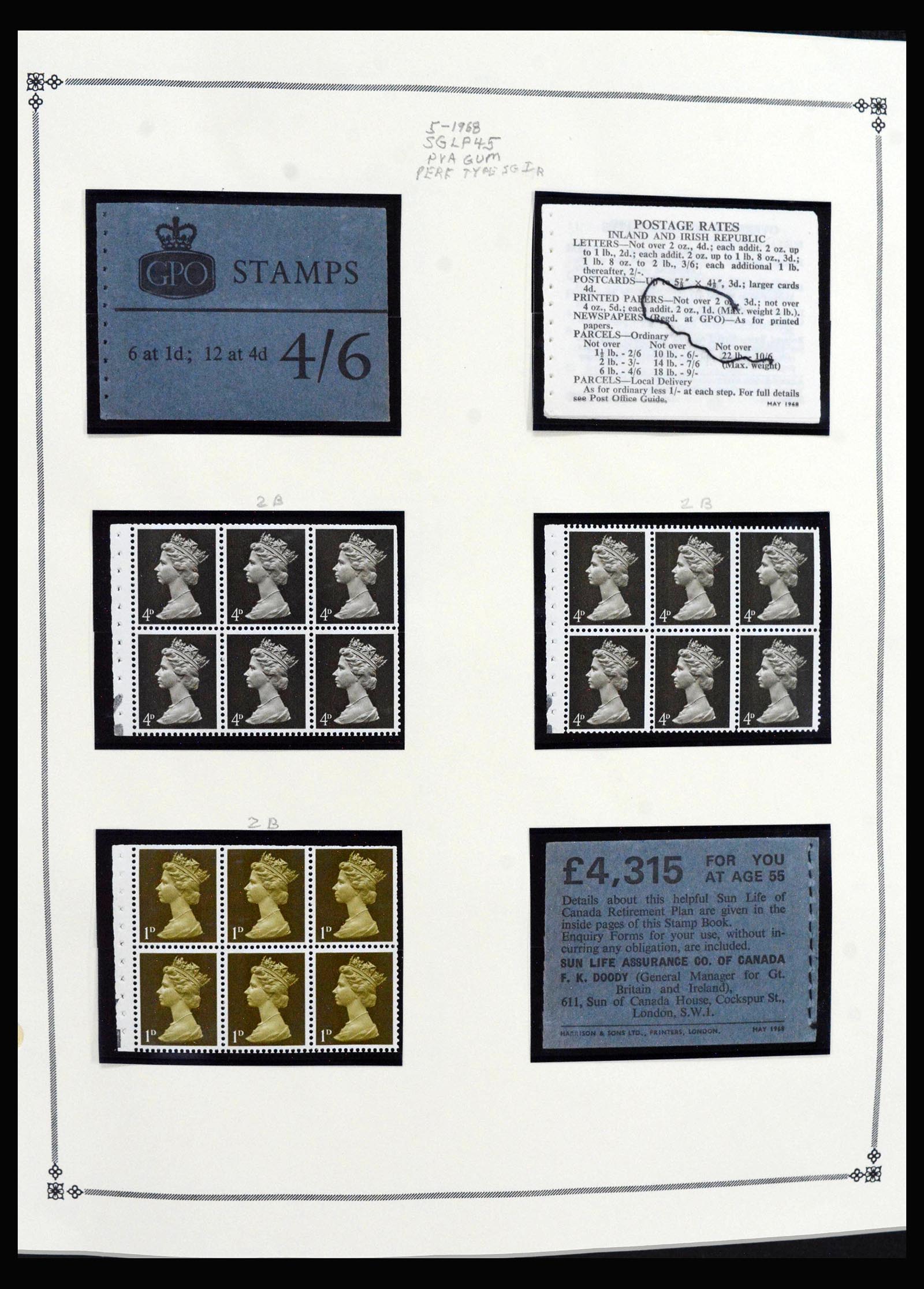 40128 0015 - Stamp collection 40128 Great Britain stamp booklets 1965-1994.