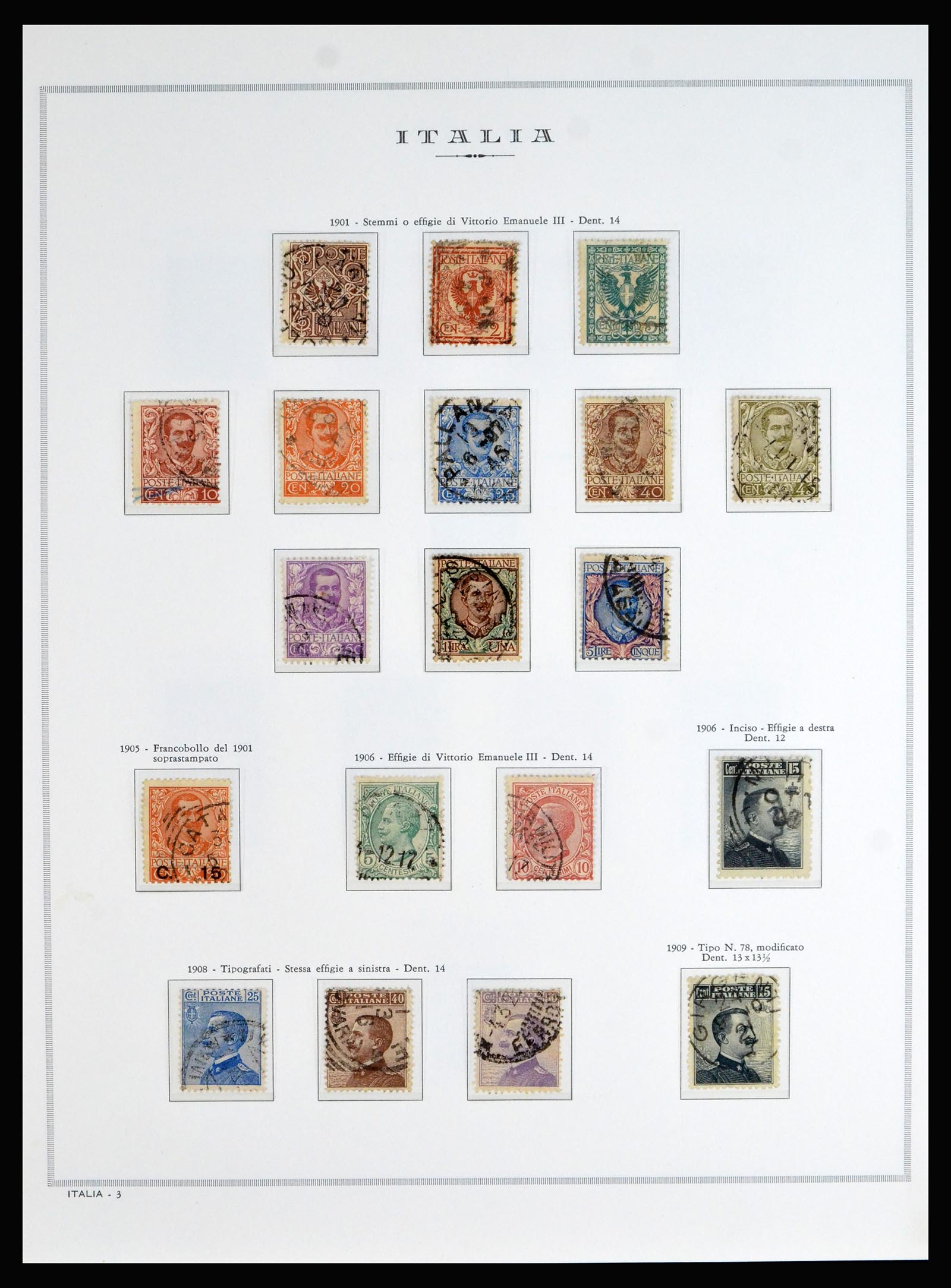 40130 0006 - Stamp collection 40130 Italy complete 1862-1944.