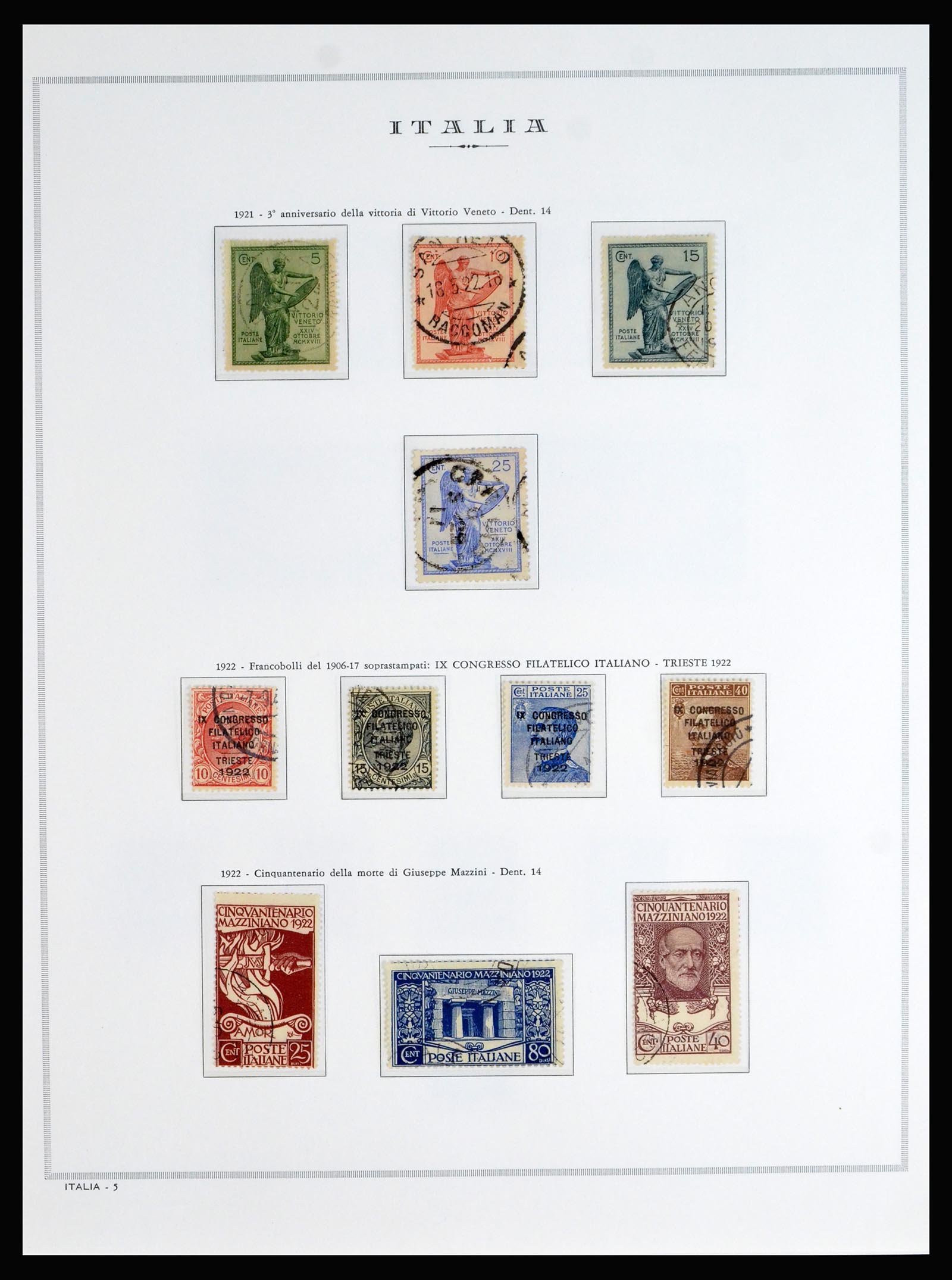 40130 0010 - Stamp collection 40130 Italy complete 1862-1944.