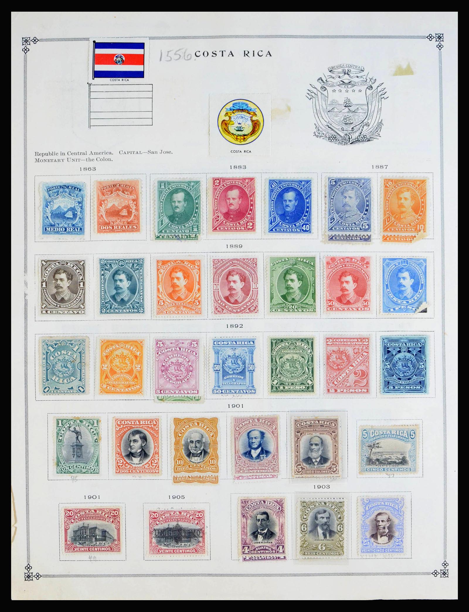 40134 0001 - Stamp collection 40134 Central America 1865-1955.