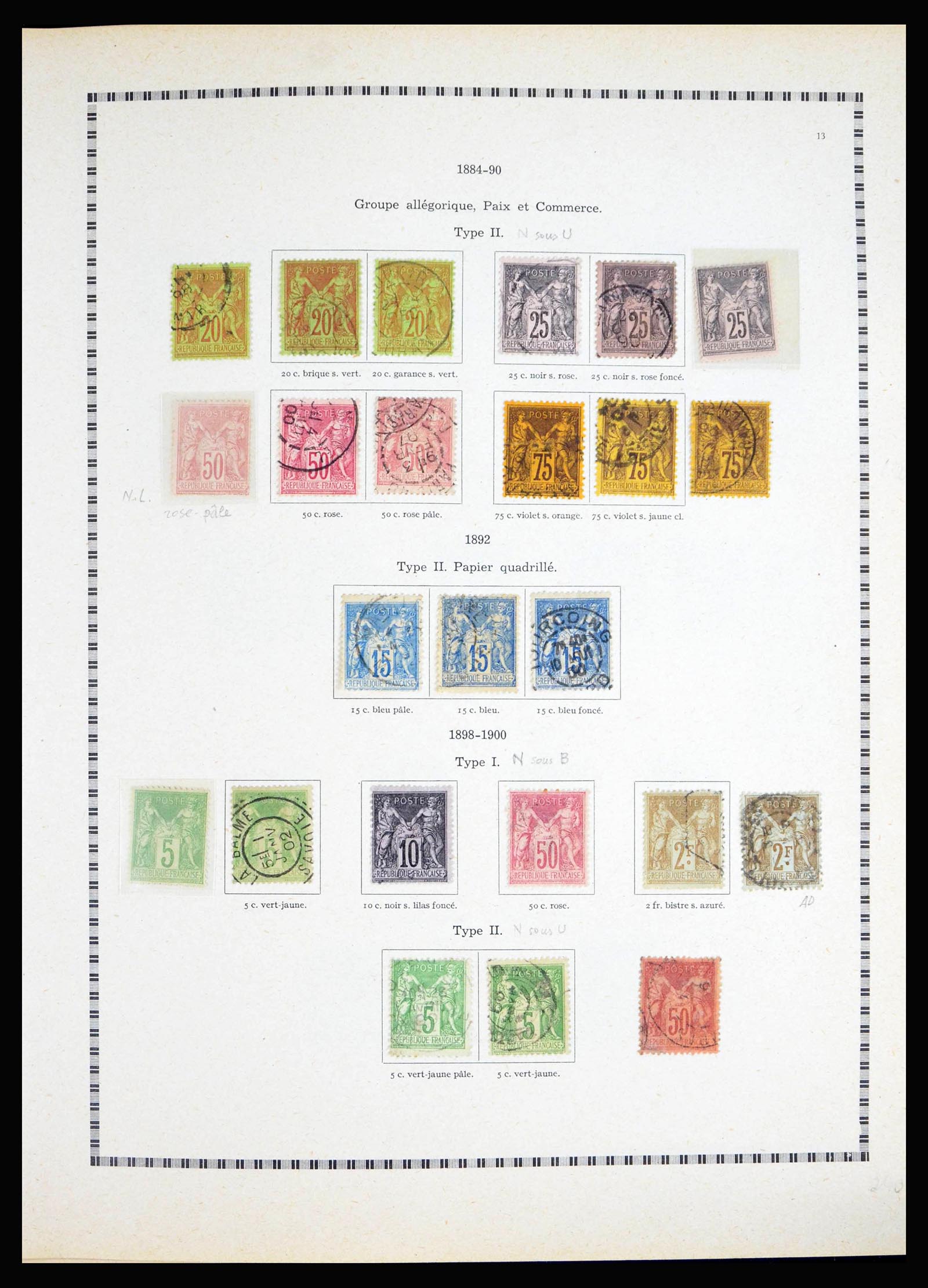 40135 0014 - Stamp collection 40135 France 1849-1972.