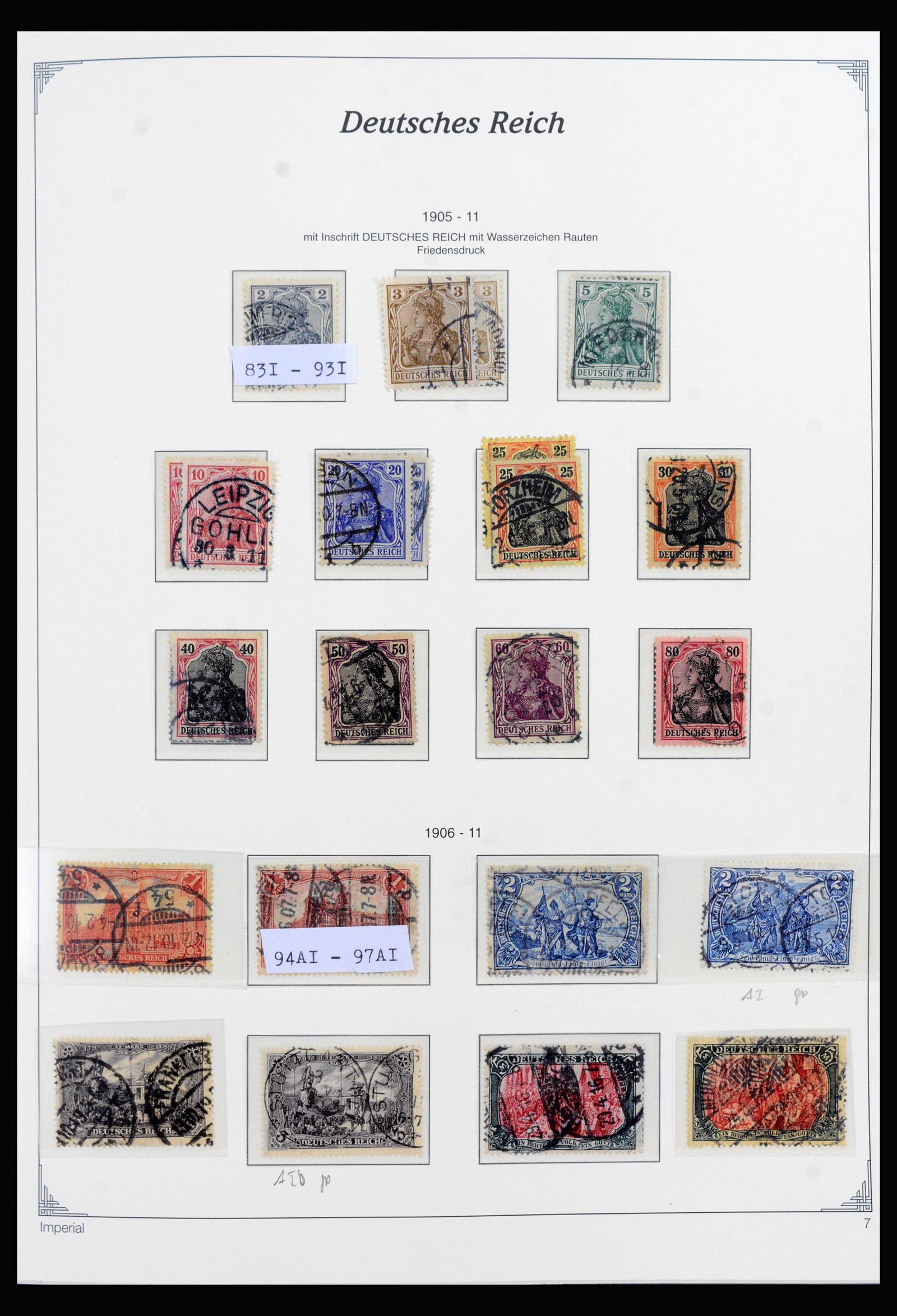 40145 0007 - Stamp collection 40145 Germany Reich complete 1872-1945.