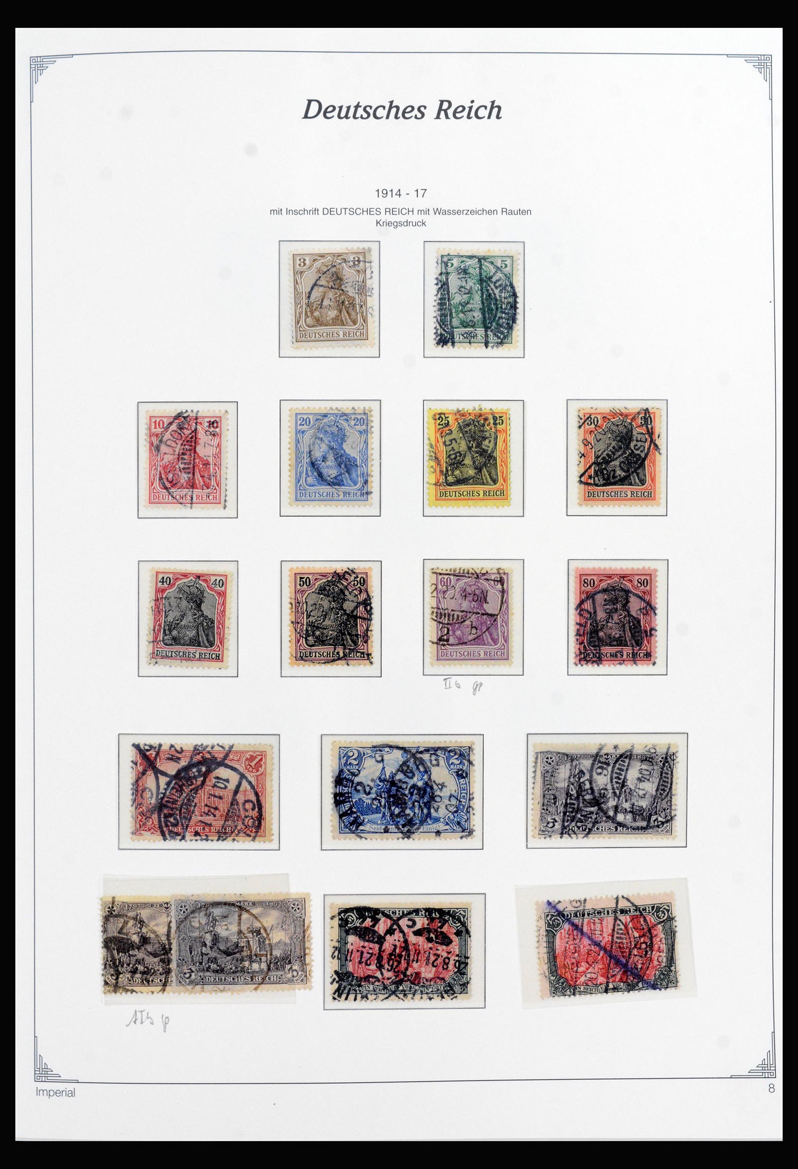 40145 0008 - Stamp collection 40145 Germany Reich complete 1872-1945.