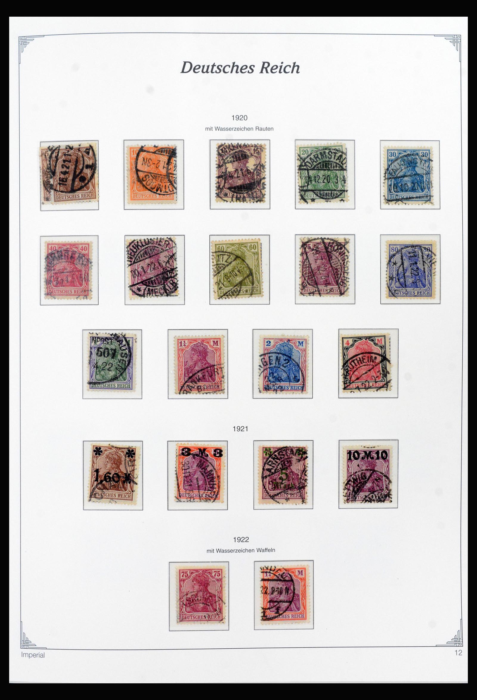 40145 0012 - Stamp collection 40145 Germany Reich complete 1872-1945.