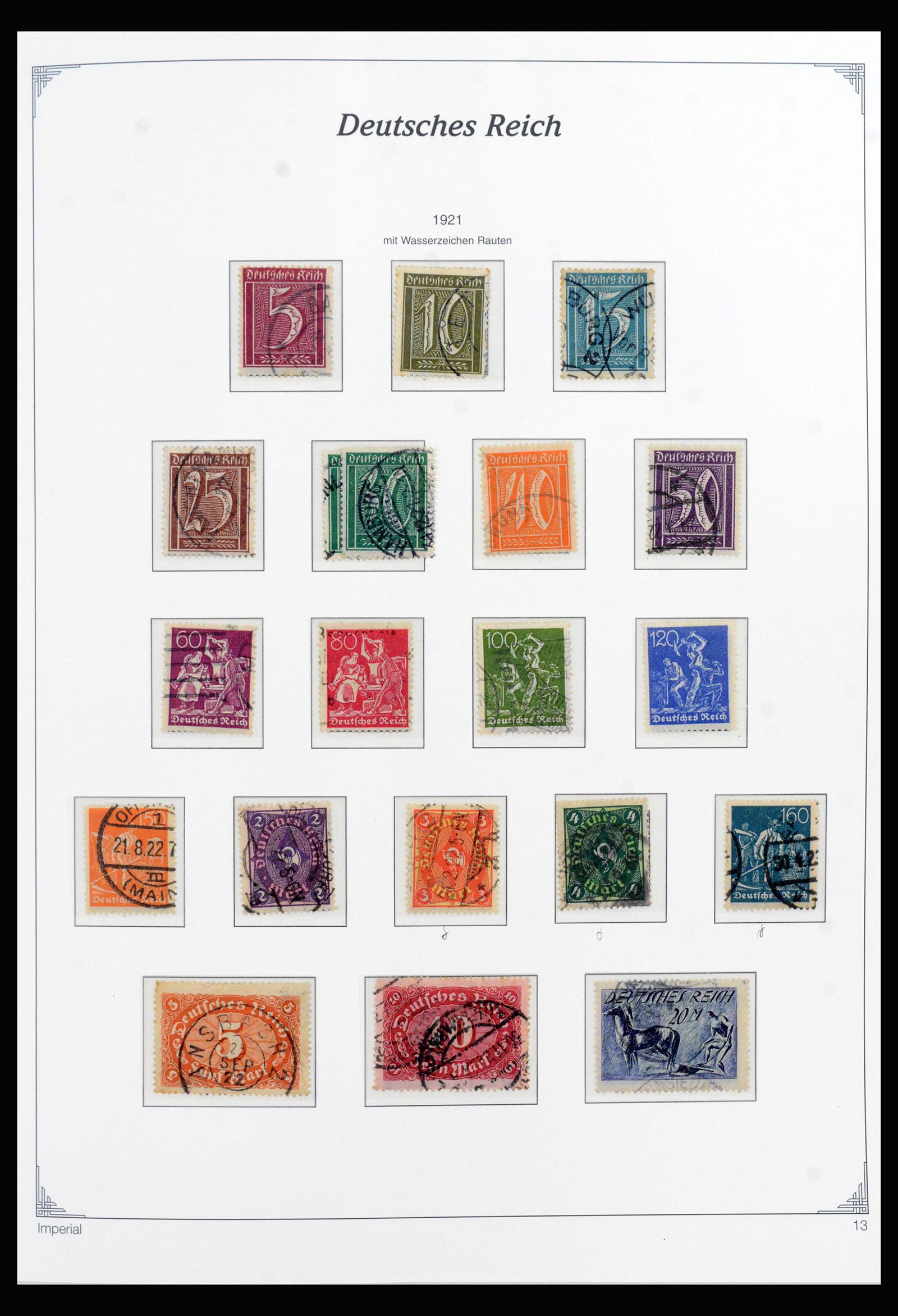 40145 0013 - Stamp collection 40145 Germany Reich complete 1872-1945.