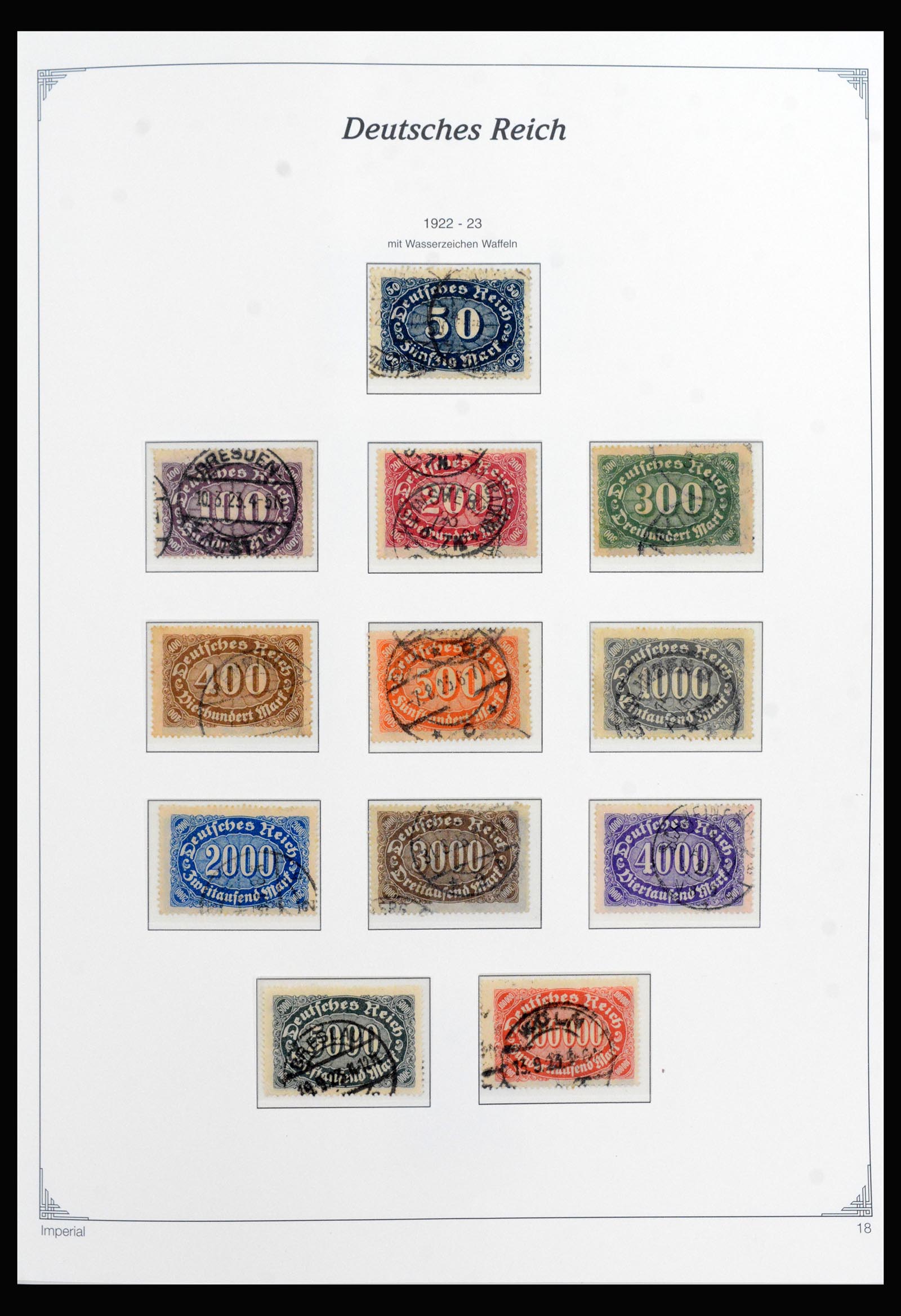 40145 0018 - Stamp collection 40145 Germany Reich complete 1872-1945.