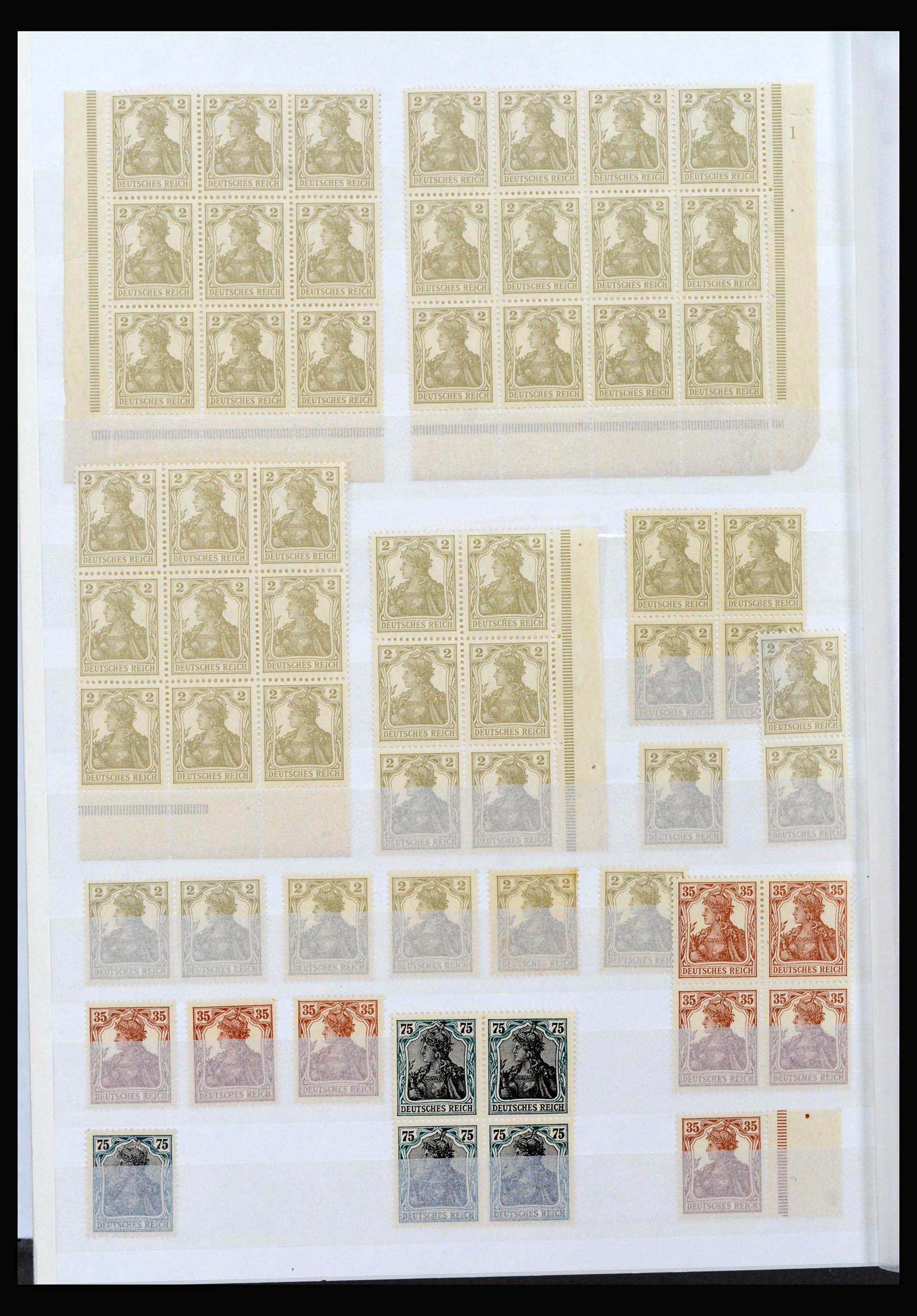 40159 0008 - Stamp collection 40159 German Reich MNH and cancelled.