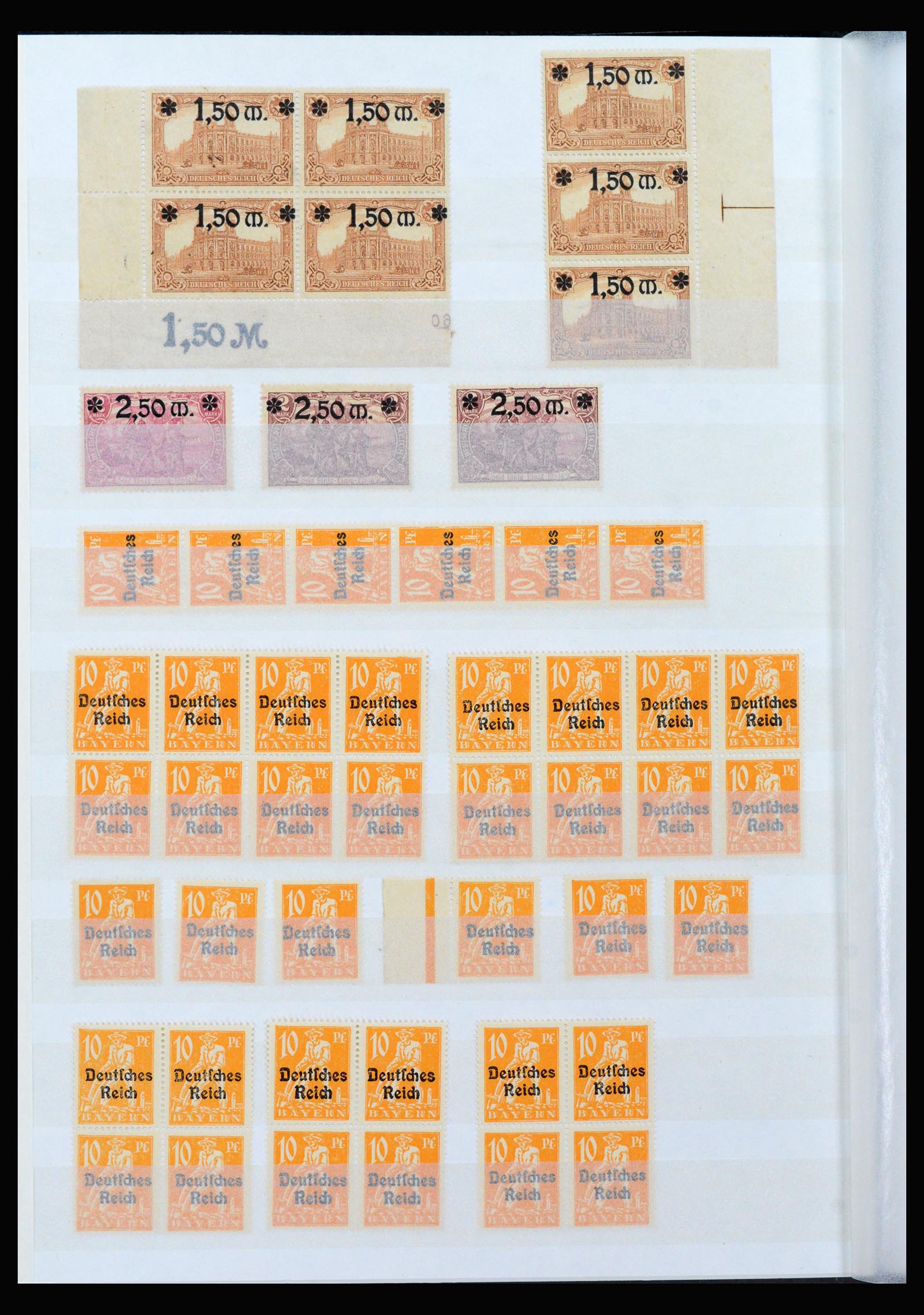 40159 0014 - Stamp collection 40159 German Reich MNH and cancelled.