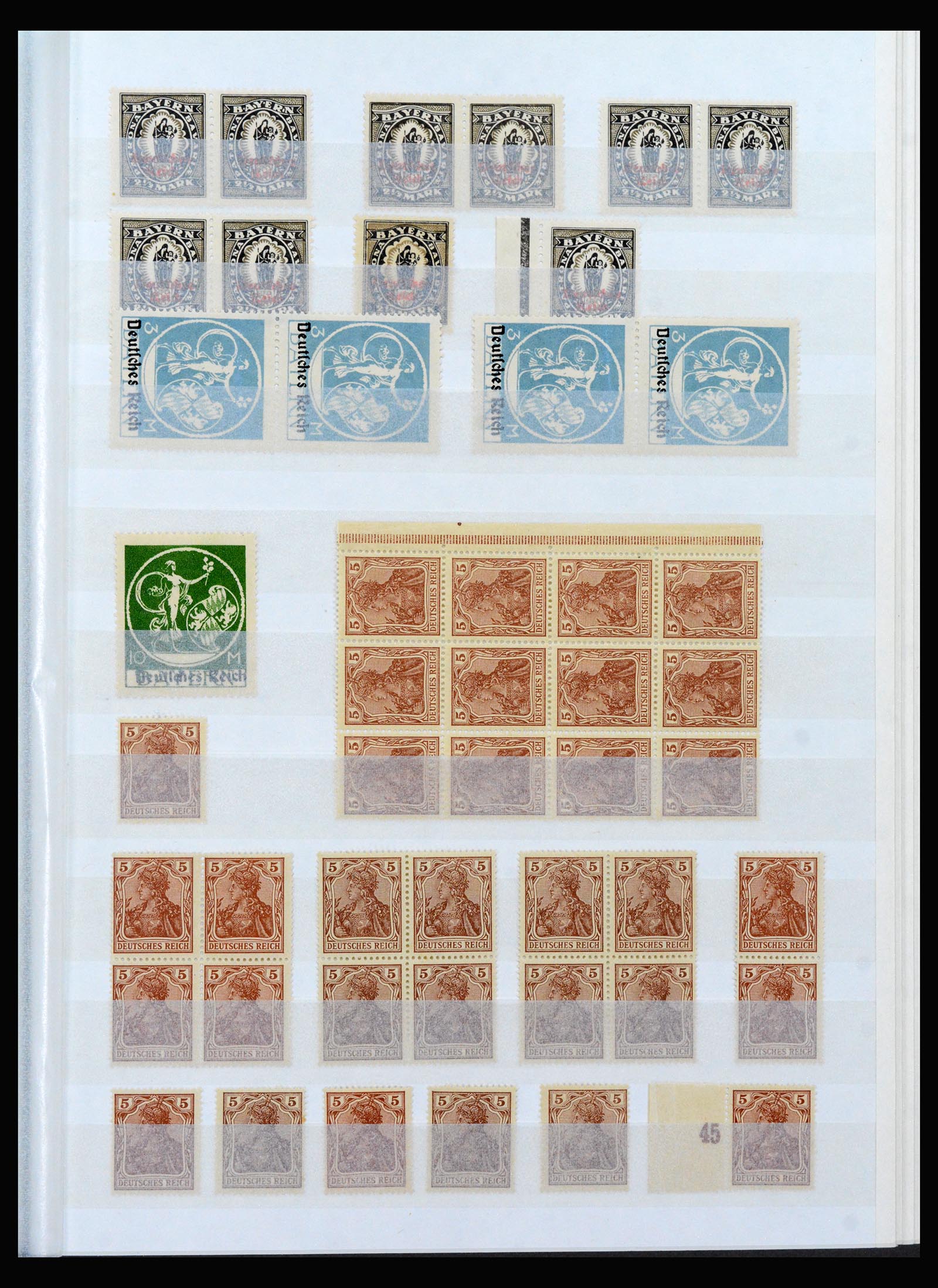 40159 0017 - Stamp collection 40159 German Reich MNH and cancelled.