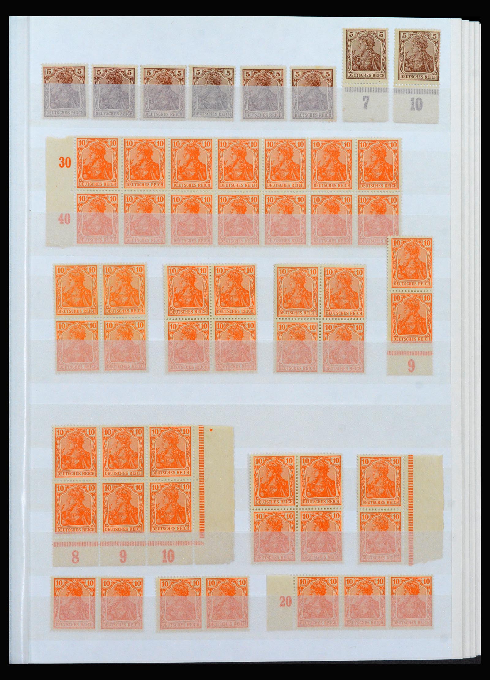 40159 0019 - Stamp collection 40159 German Reich MNH and cancelled.