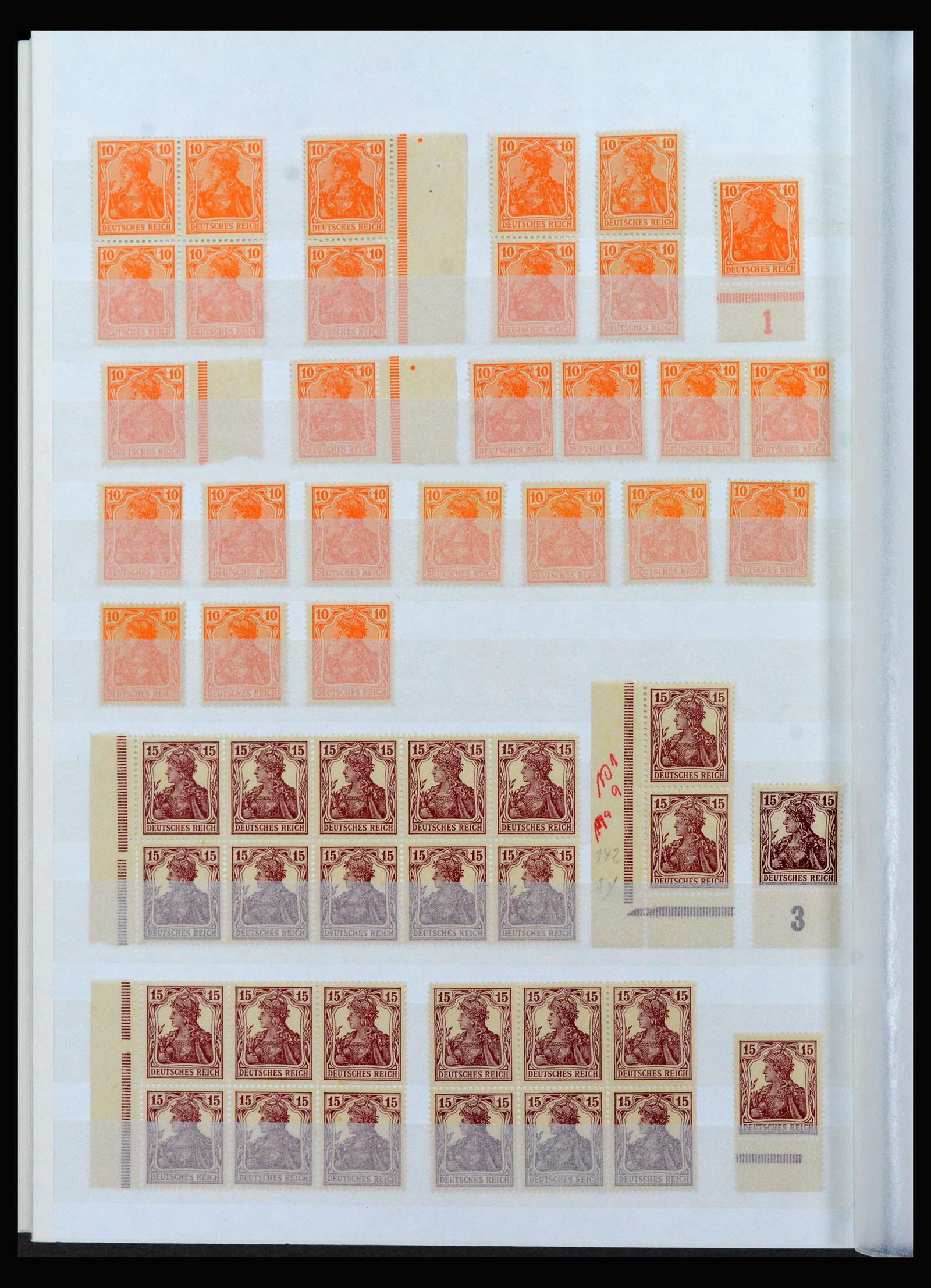 40159 0020 - Stamp collection 40159 German Reich MNH and cancelled.