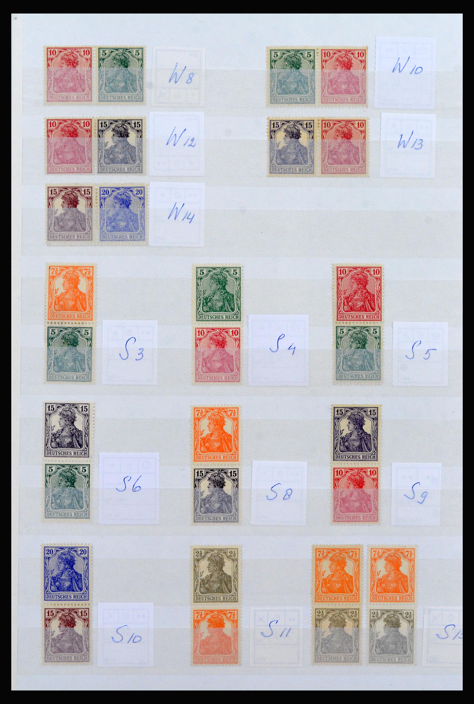 40160 0002 - Stamp collection 40160 MH combinations German Reich.