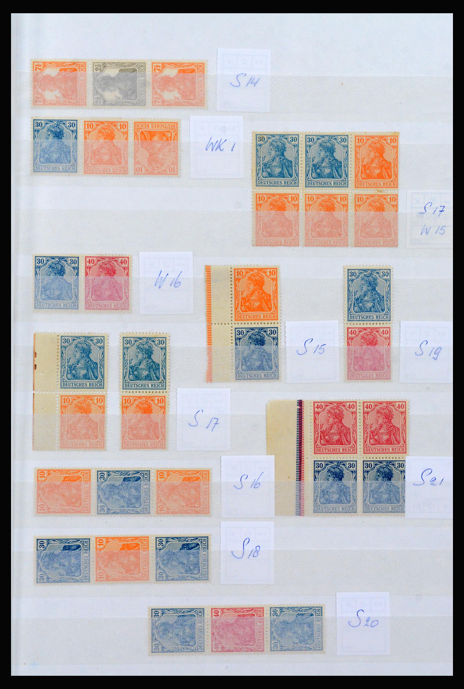 40160 0003 - Stamp collection 40160 MH combinations German Reich.