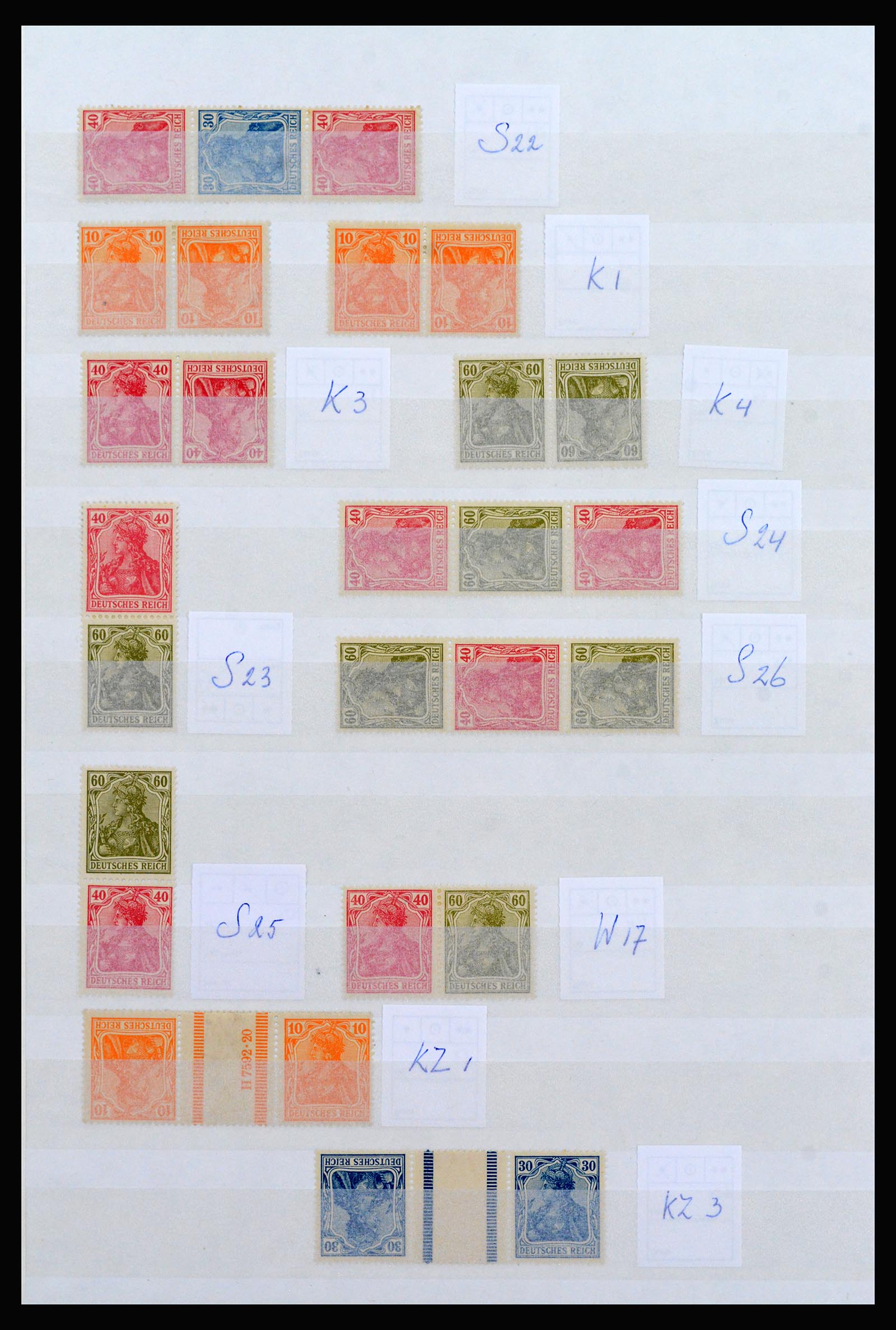 40160 0004 - Stamp collection 40160 MH combinations German Reich.