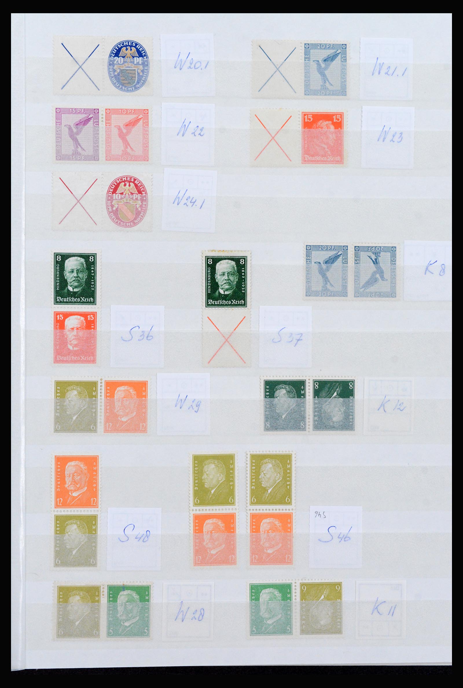 40160 0007 - Stamp collection 40160 MH combinations German Reich.