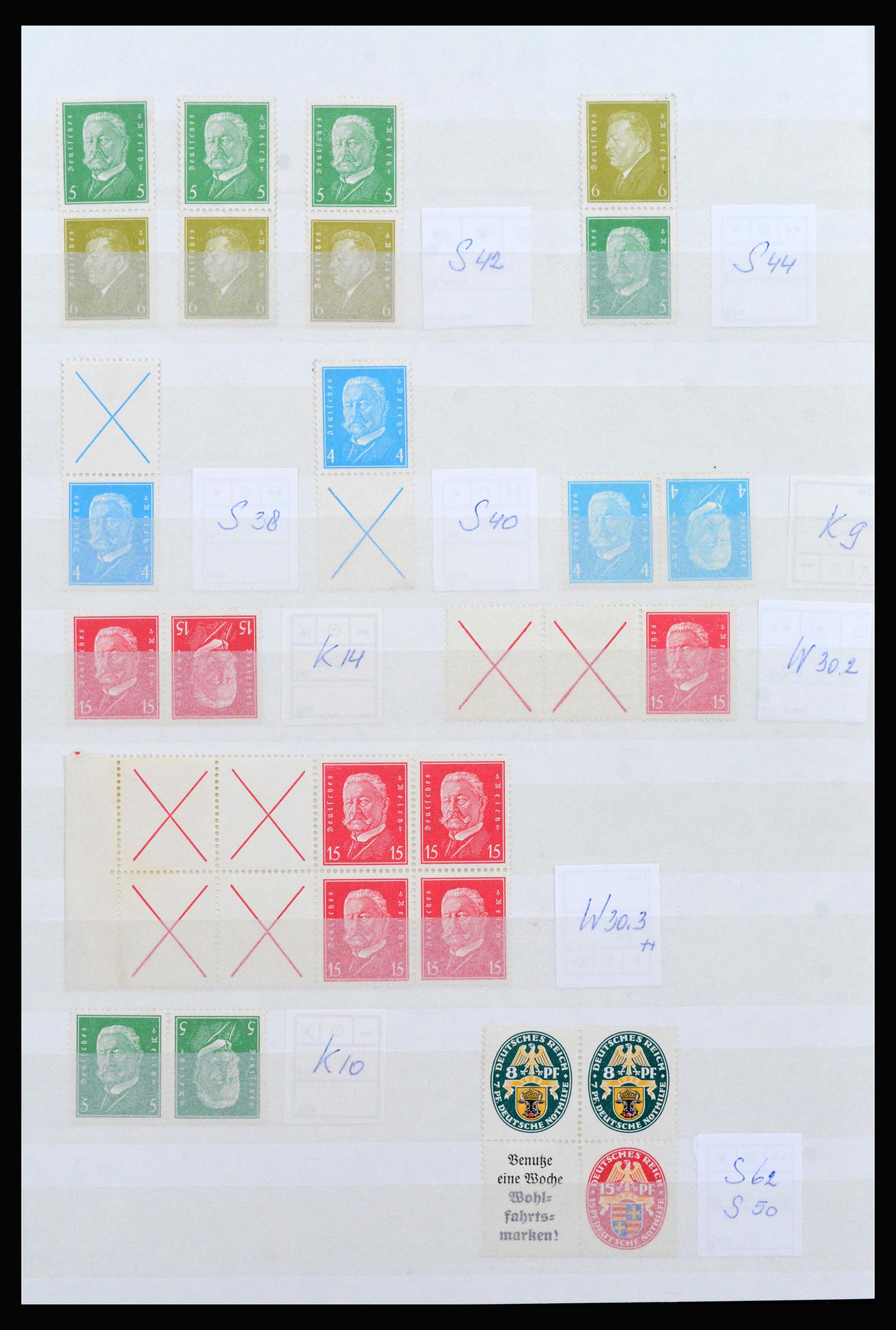 40160 0008 - Stamp collection 40160 MH combinations German Reich.