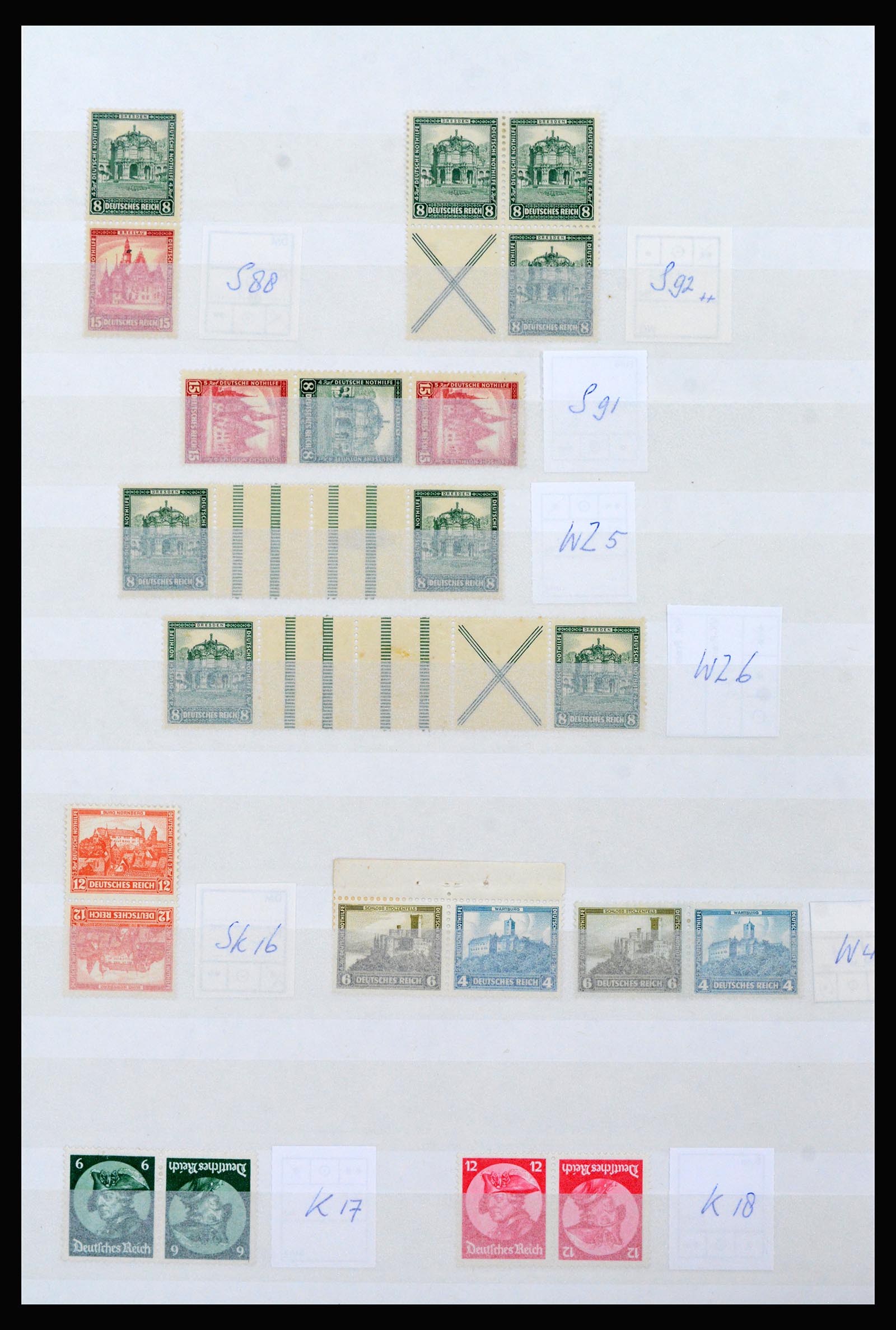 40160 0010 - Stamp collection 40160 MH combinations German Reich.