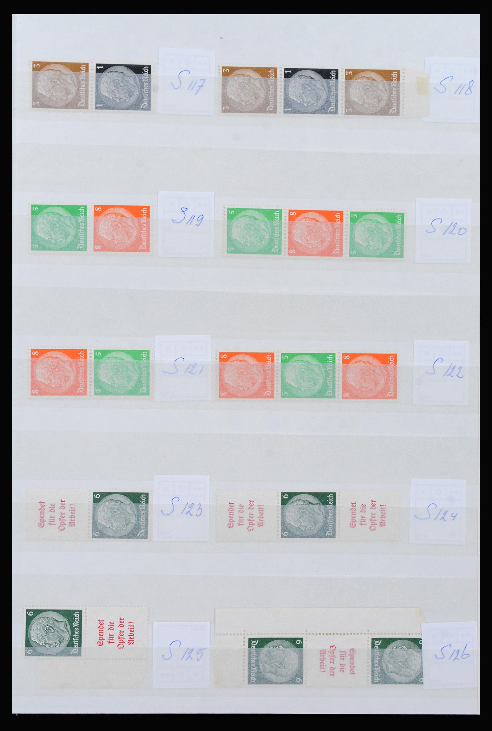 40160 0013 - Stamp collection 40160 MH combinations German Reich.