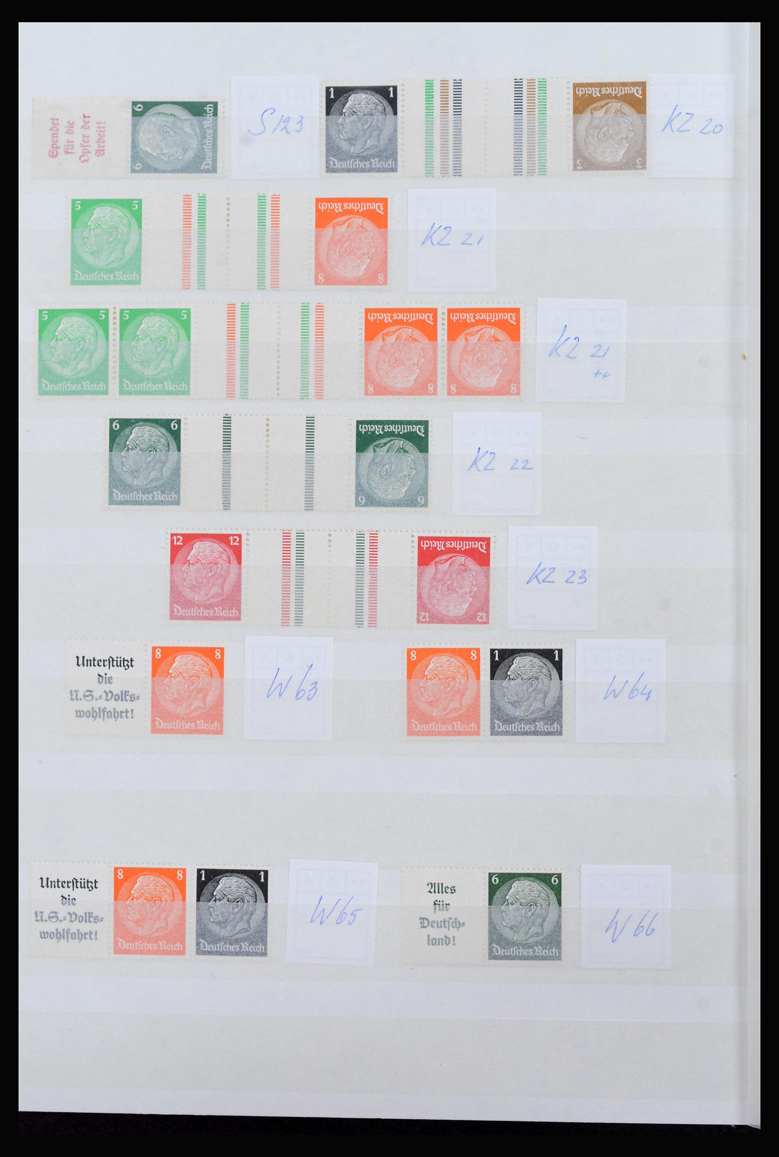 40160 0014 - Stamp collection 40160 MH combinations German Reich.