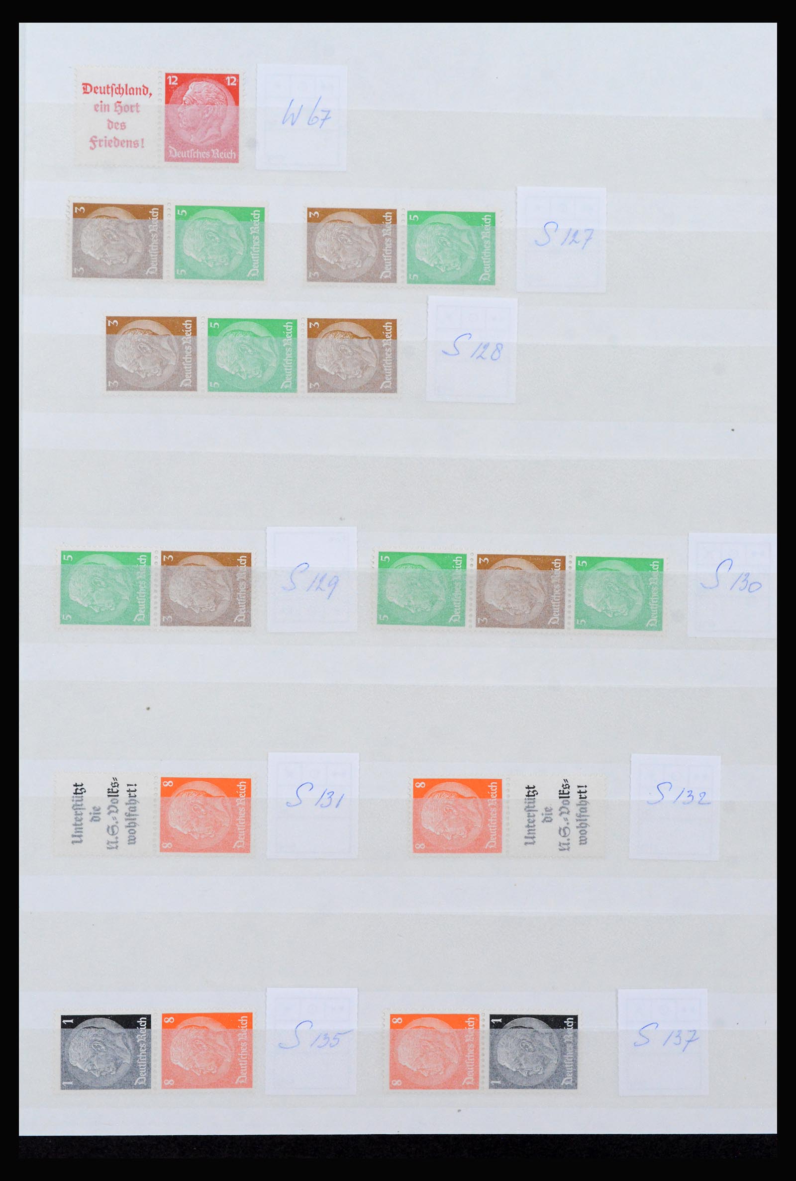 40160 0015 - Stamp collection 40160 MH combinations German Reich.