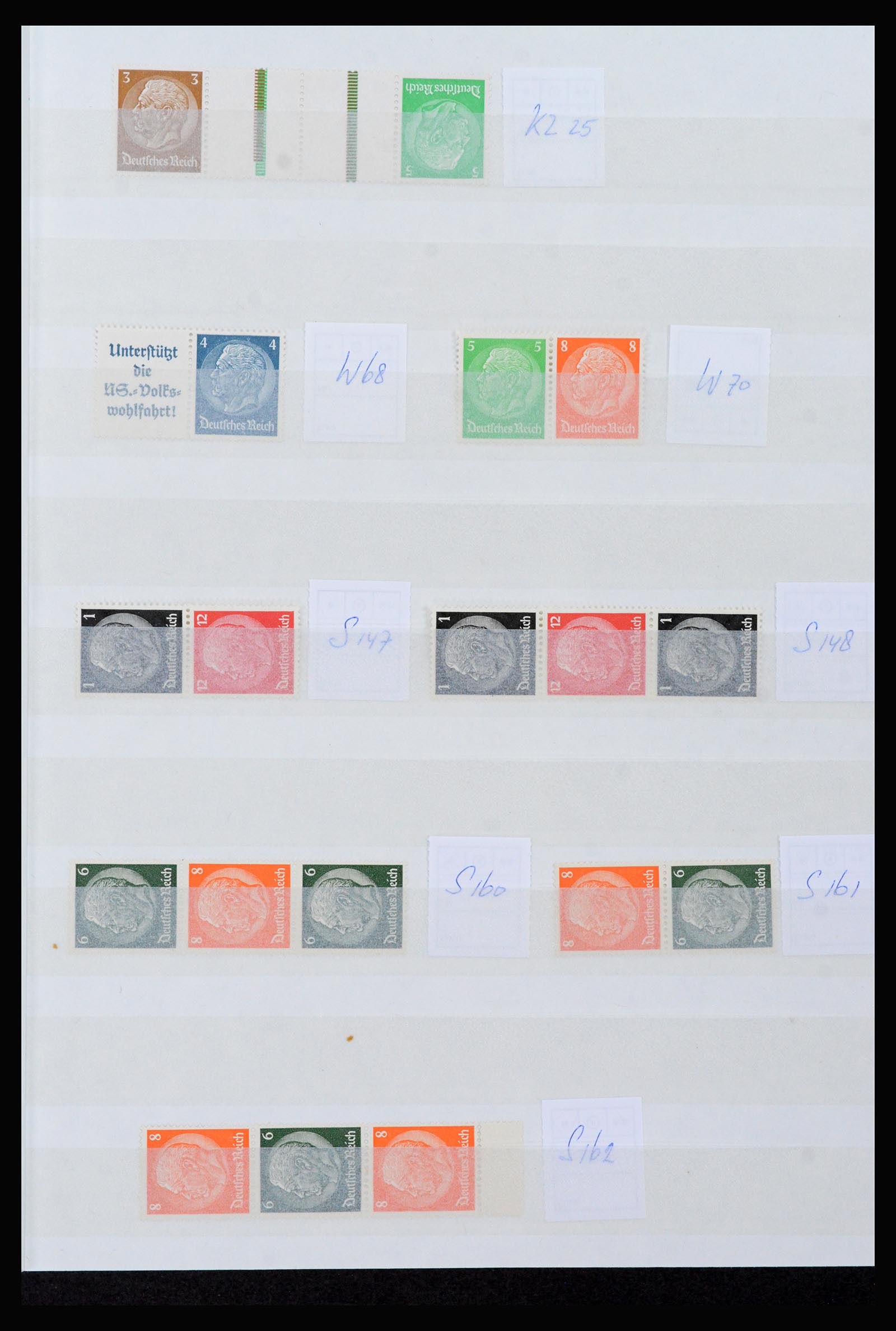 40160 0017 - Stamp collection 40160 MH combinations German Reich.