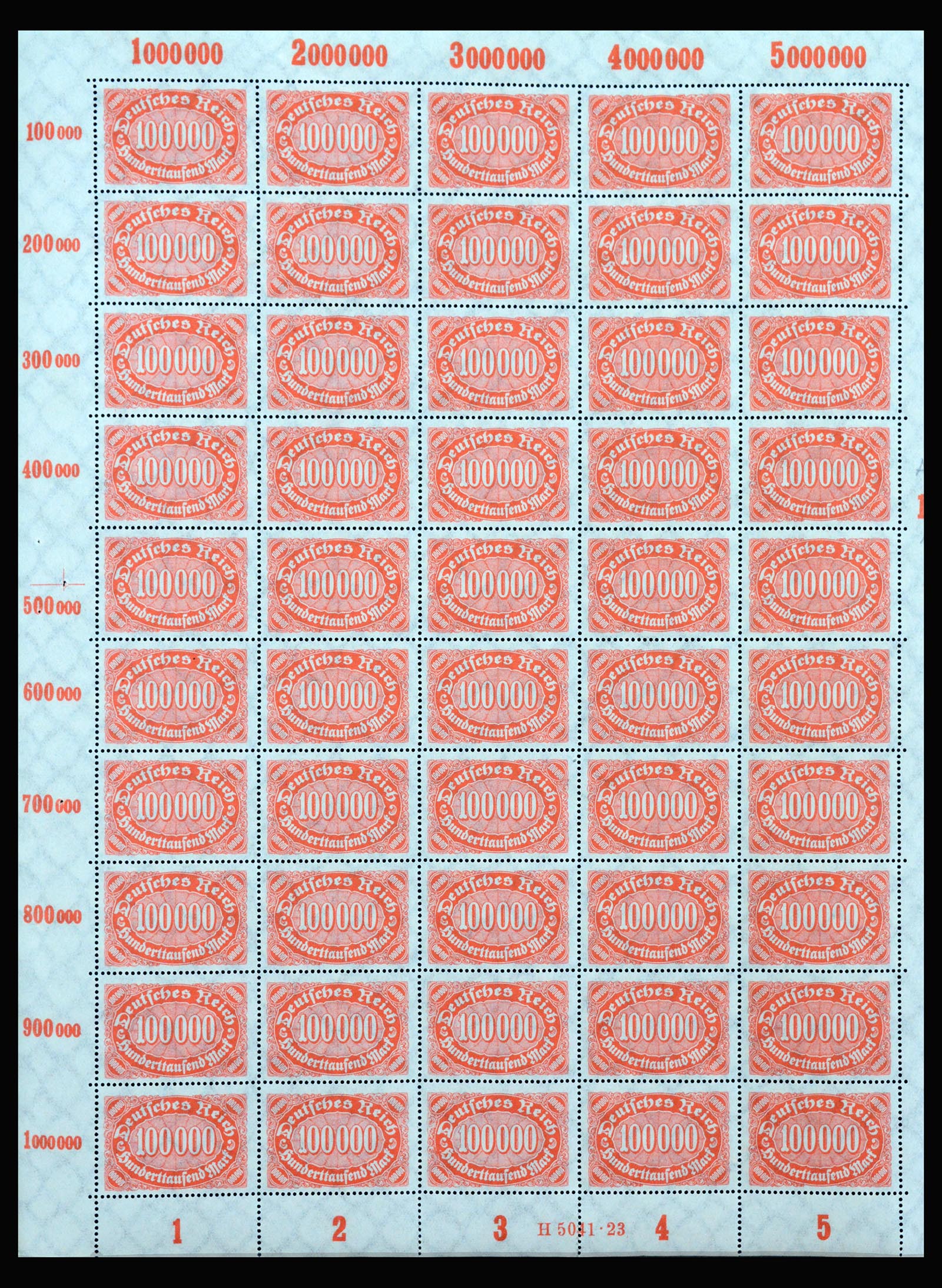 40161 0001 - Stamp collection 40161 German Reich complete inflasheets.