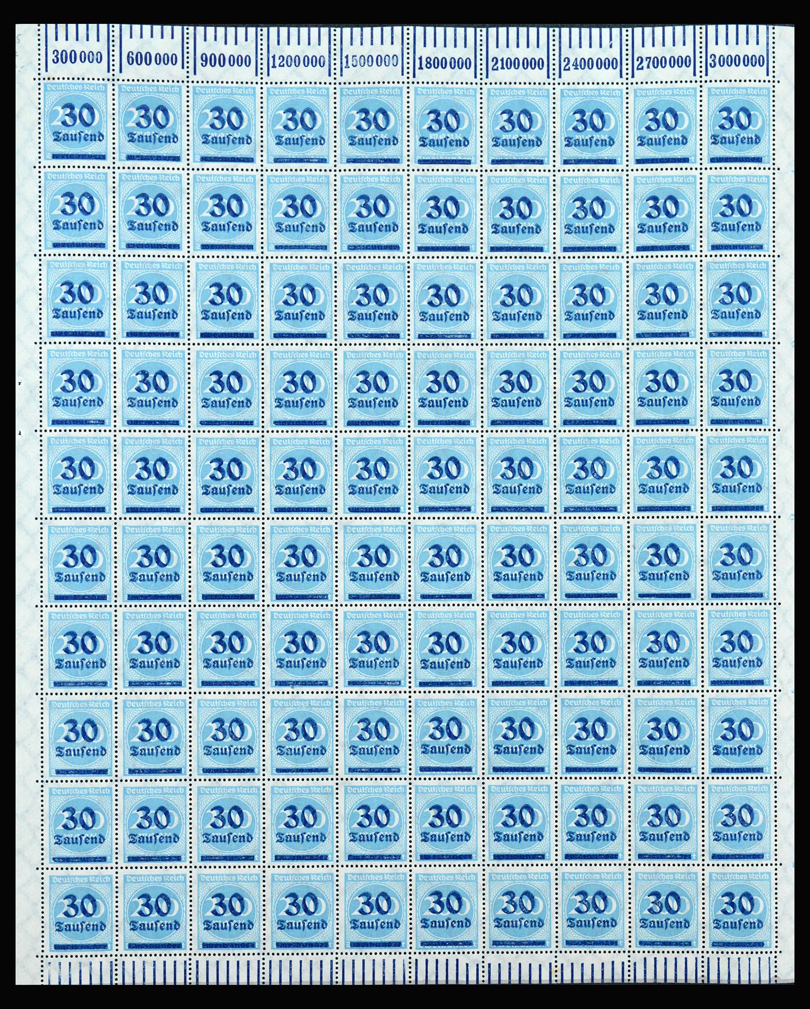 40161 0002 - Stamp collection 40161 German Reich complete inflasheets.