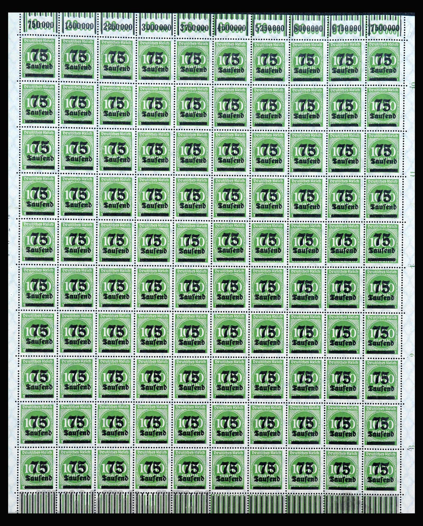 40161 0005 - Stamp collection 40161 German Reich complete inflasheets.