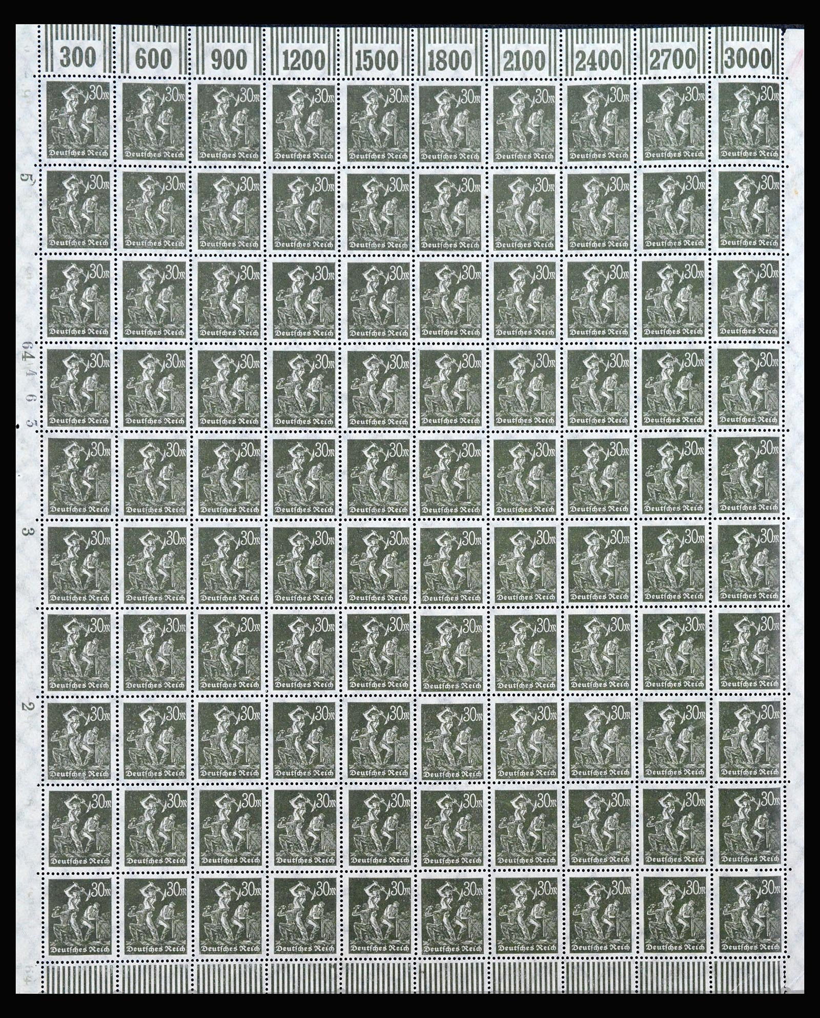 40161 0007 - Stamp collection 40161 German Reich complete inflasheets.