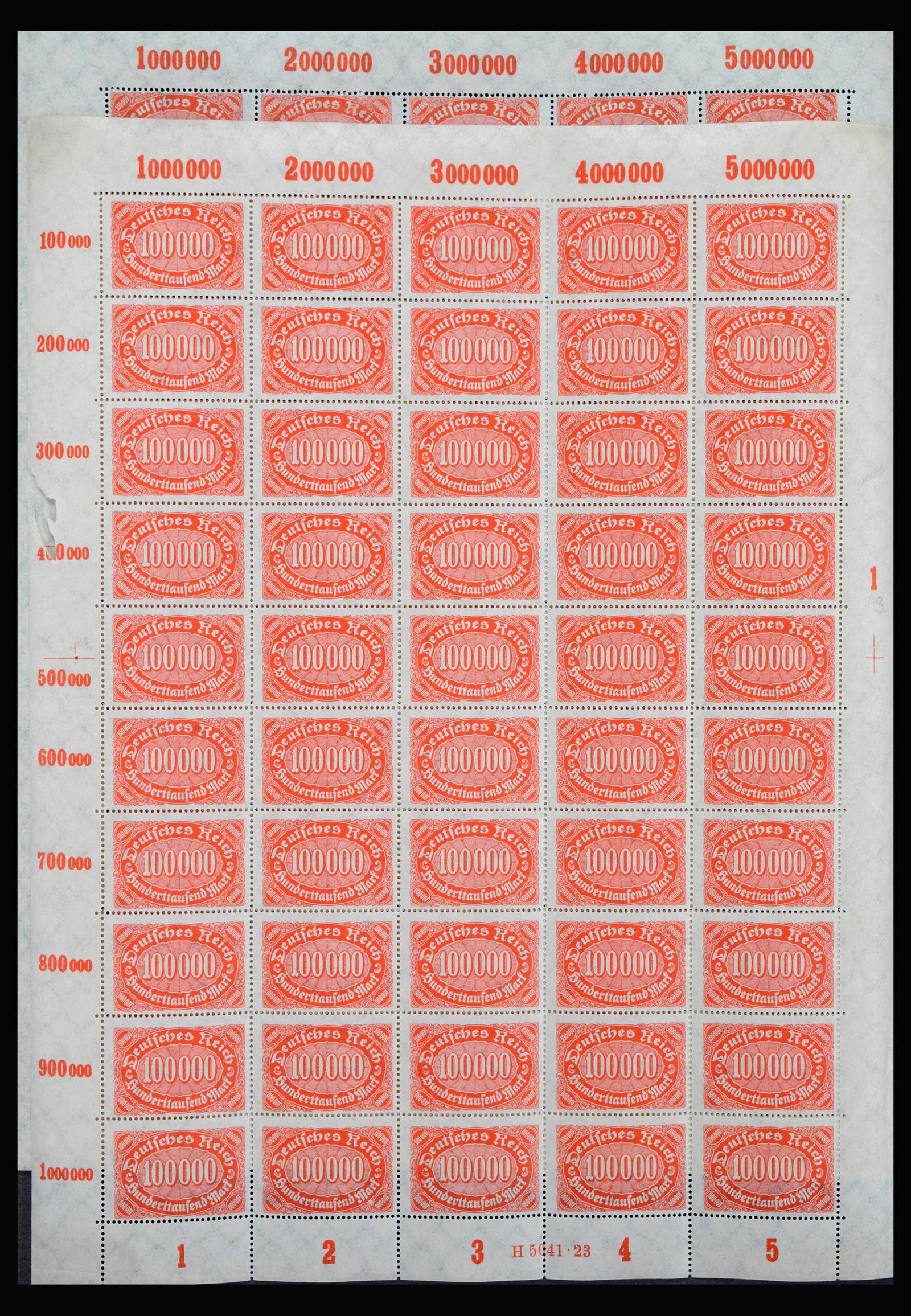 40161 0008 - Stamp collection 40161 German Reich complete inflasheets.