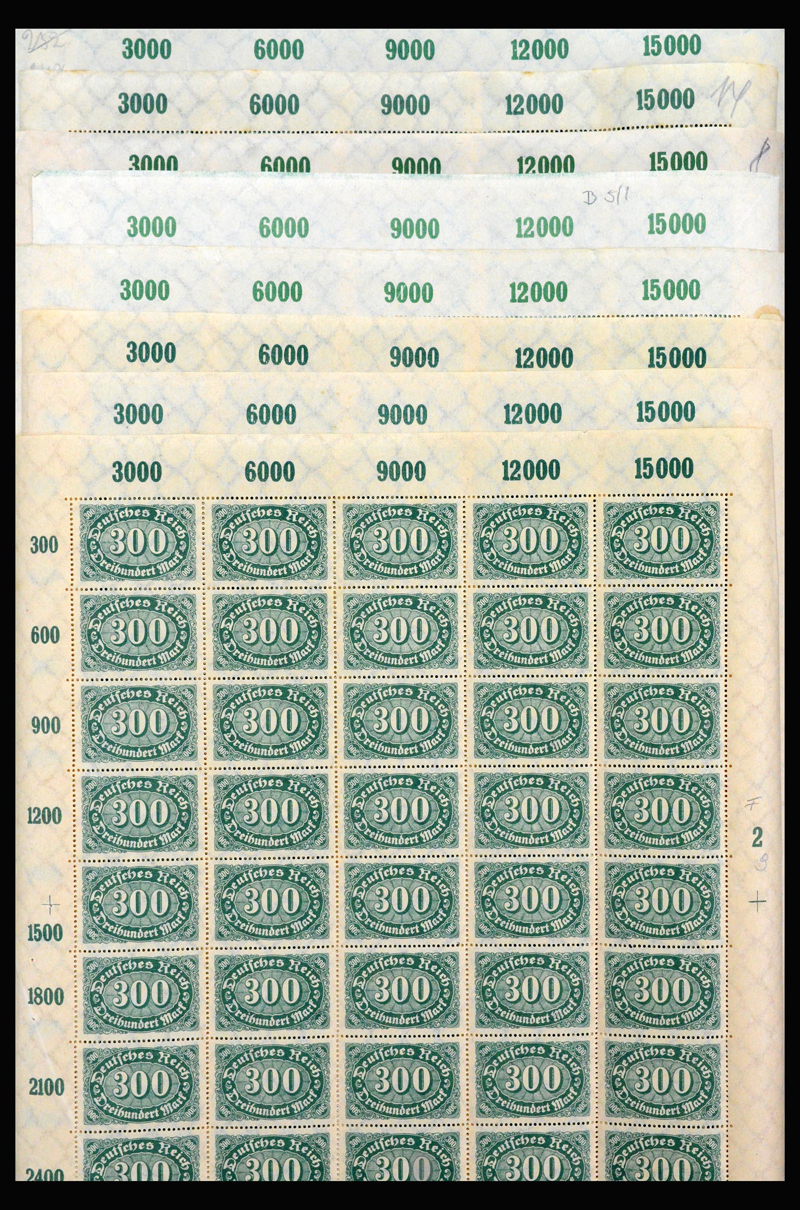 40161 0009 - Stamp collection 40161 German Reich complete inflasheets.