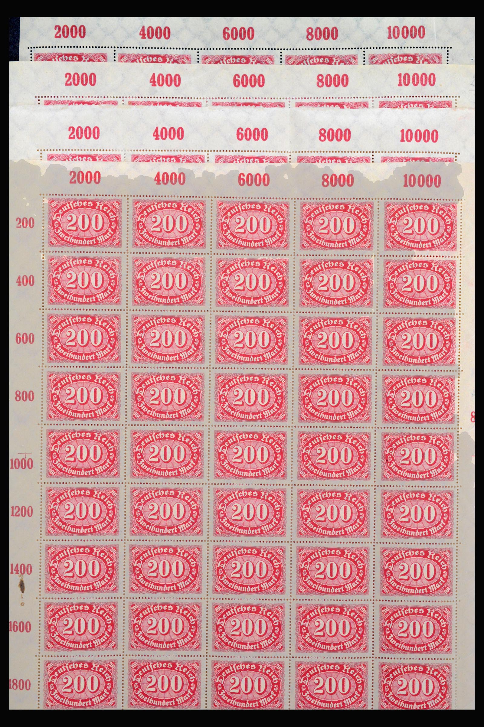 40161 0010 - Stamp collection 40161 German Reich complete inflasheets.