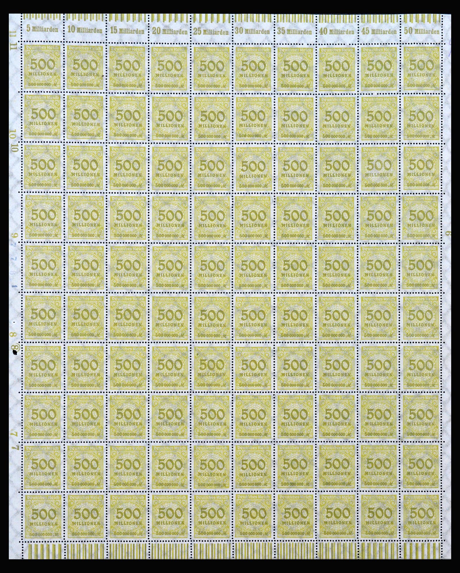 40161 0012 - Stamp collection 40161 German Reich complete inflasheets.