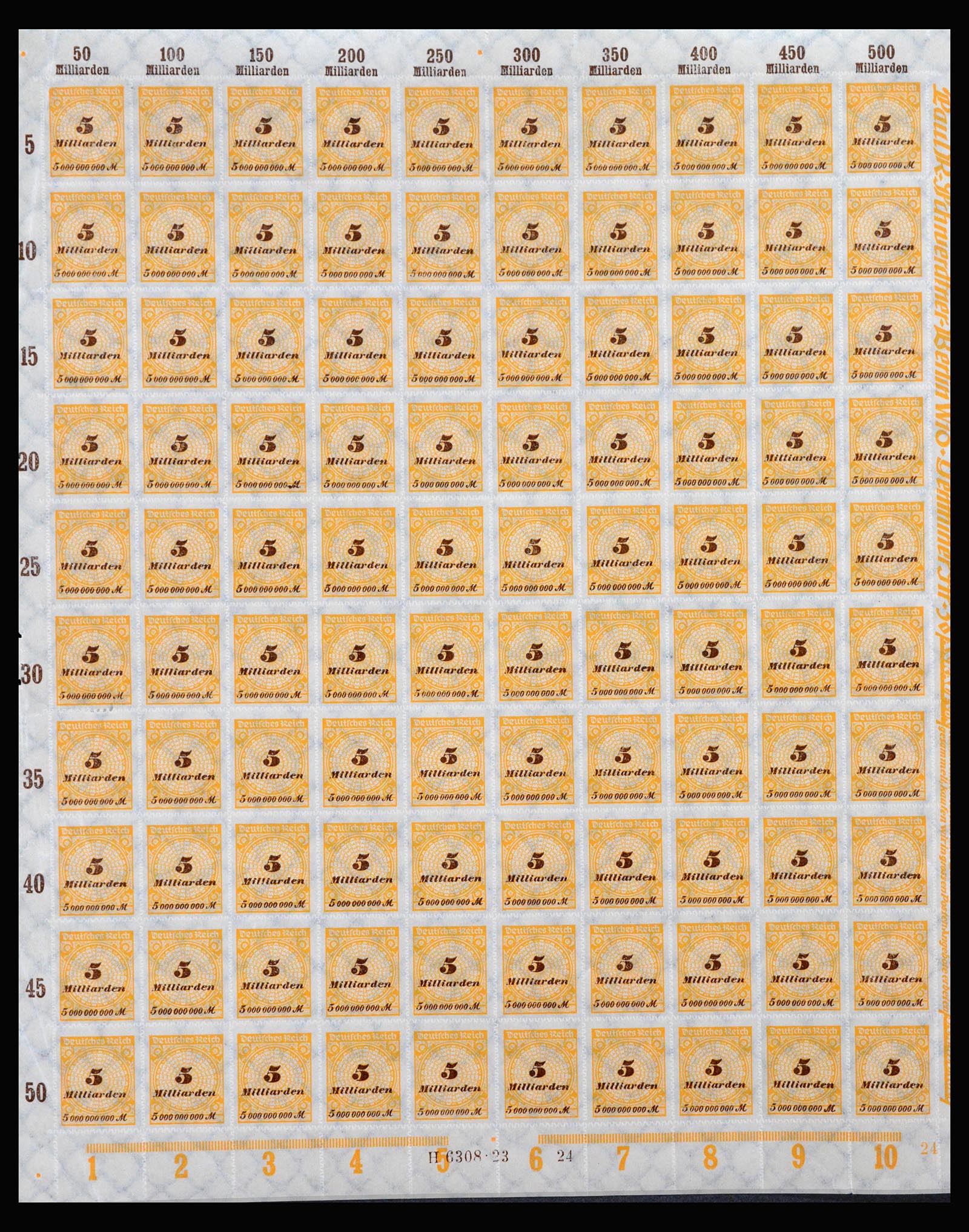 40161 0013 - Stamp collection 40161 German Reich complete inflasheets.