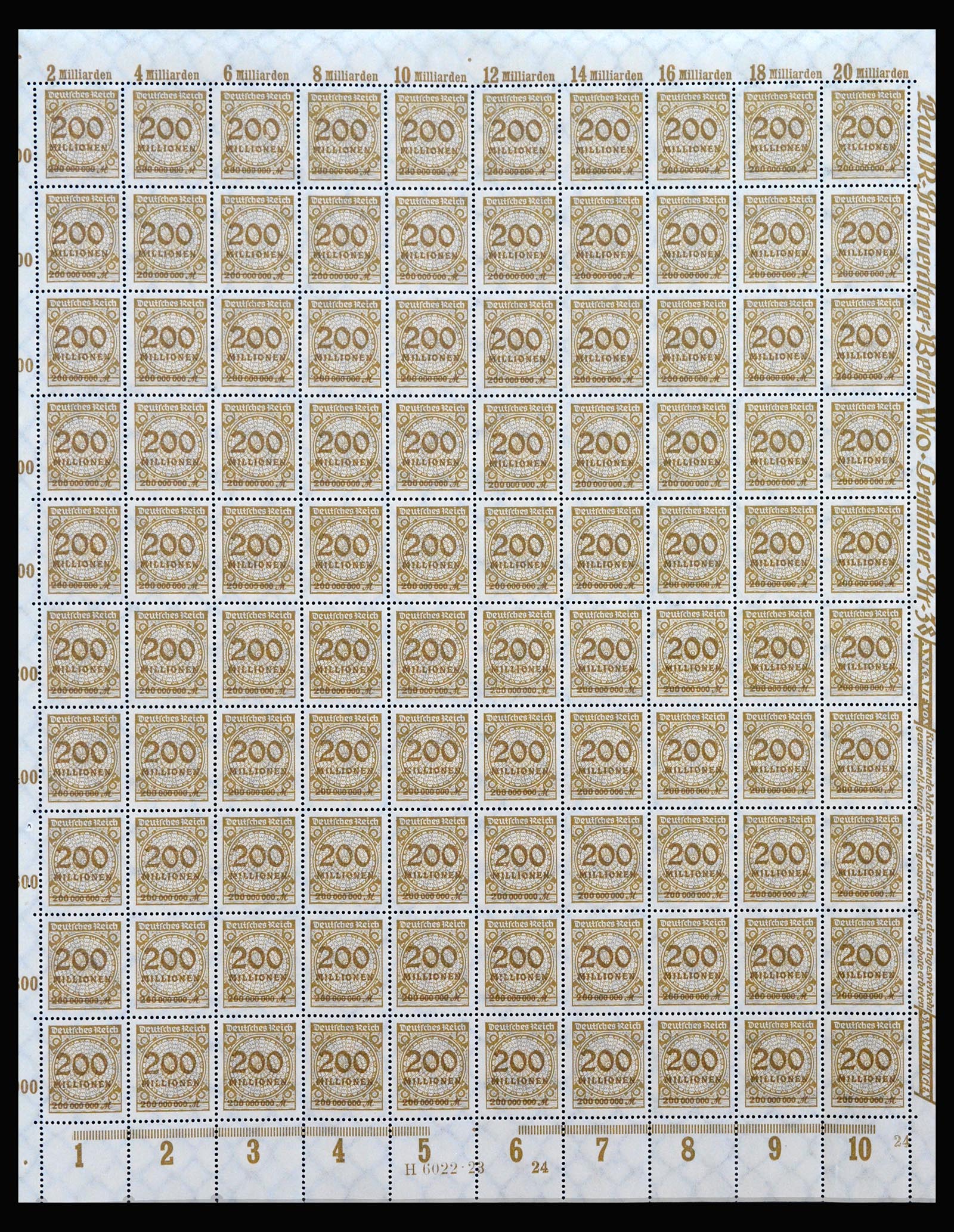 40161 0015 - Stamp collection 40161 German Reich complete inflasheets.