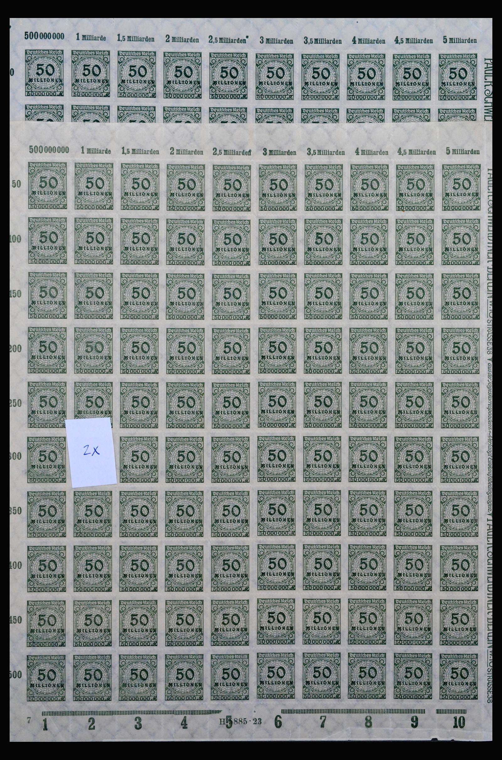 40161 0018 - Stamp collection 40161 German Reich complete inflasheets.