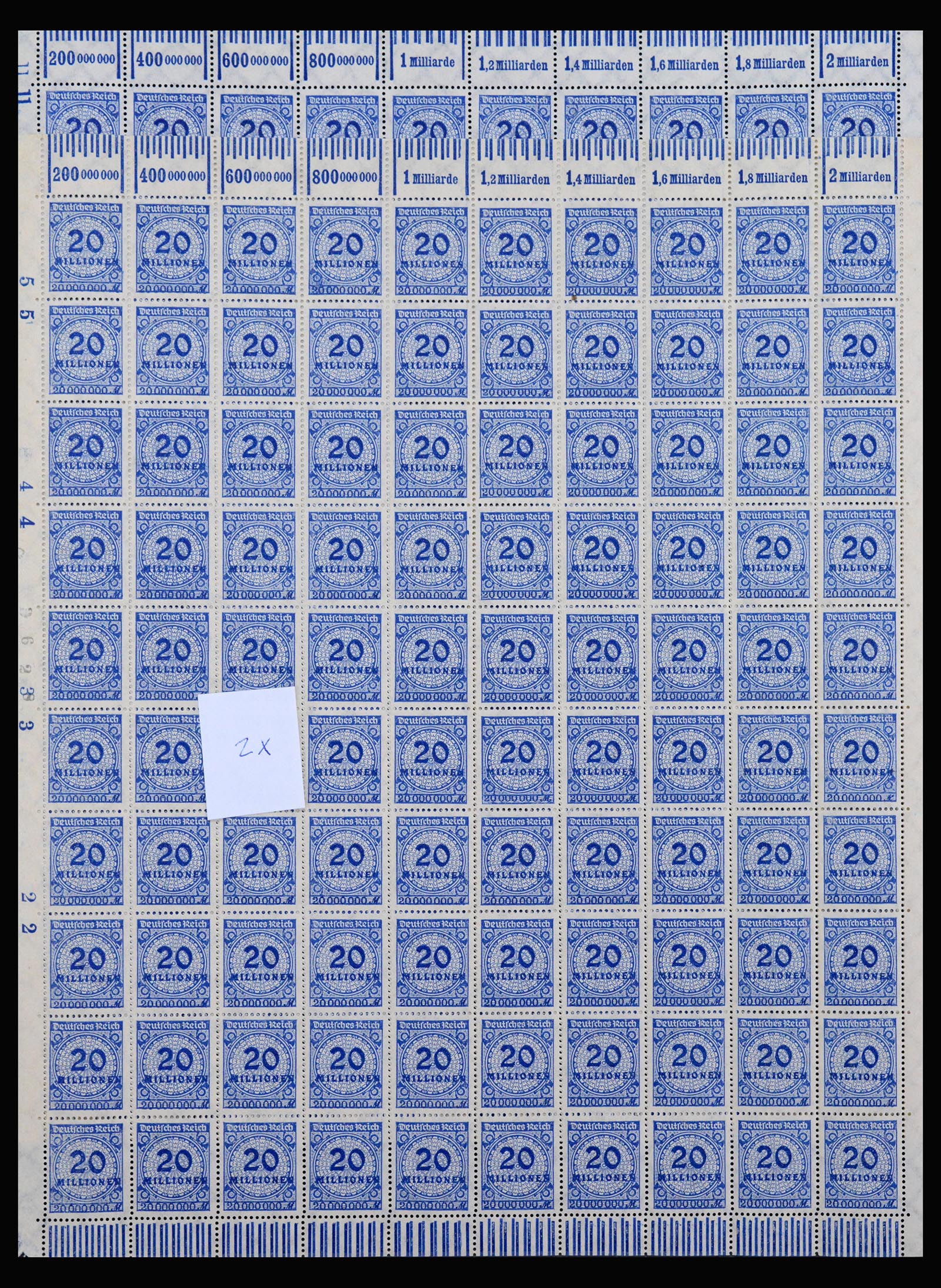 40161 0019 - Stamp collection 40161 German Reich complete inflasheets.