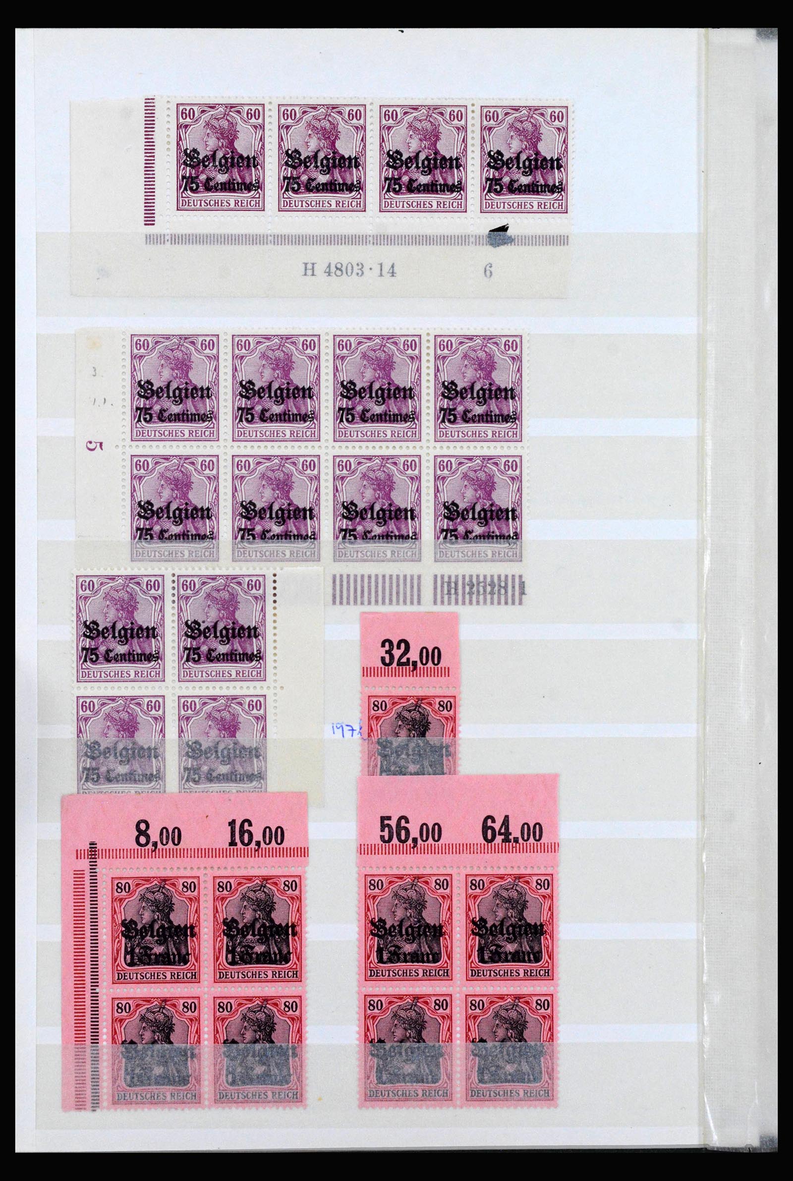 40162 0004 - Stamp collection 40162 German occupation in Belgium 1914-1916.