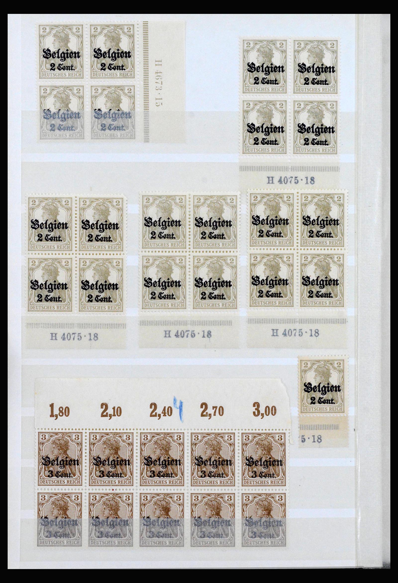 40162 0006 - Stamp collection 40162 German occupation in Belgium 1914-1916.